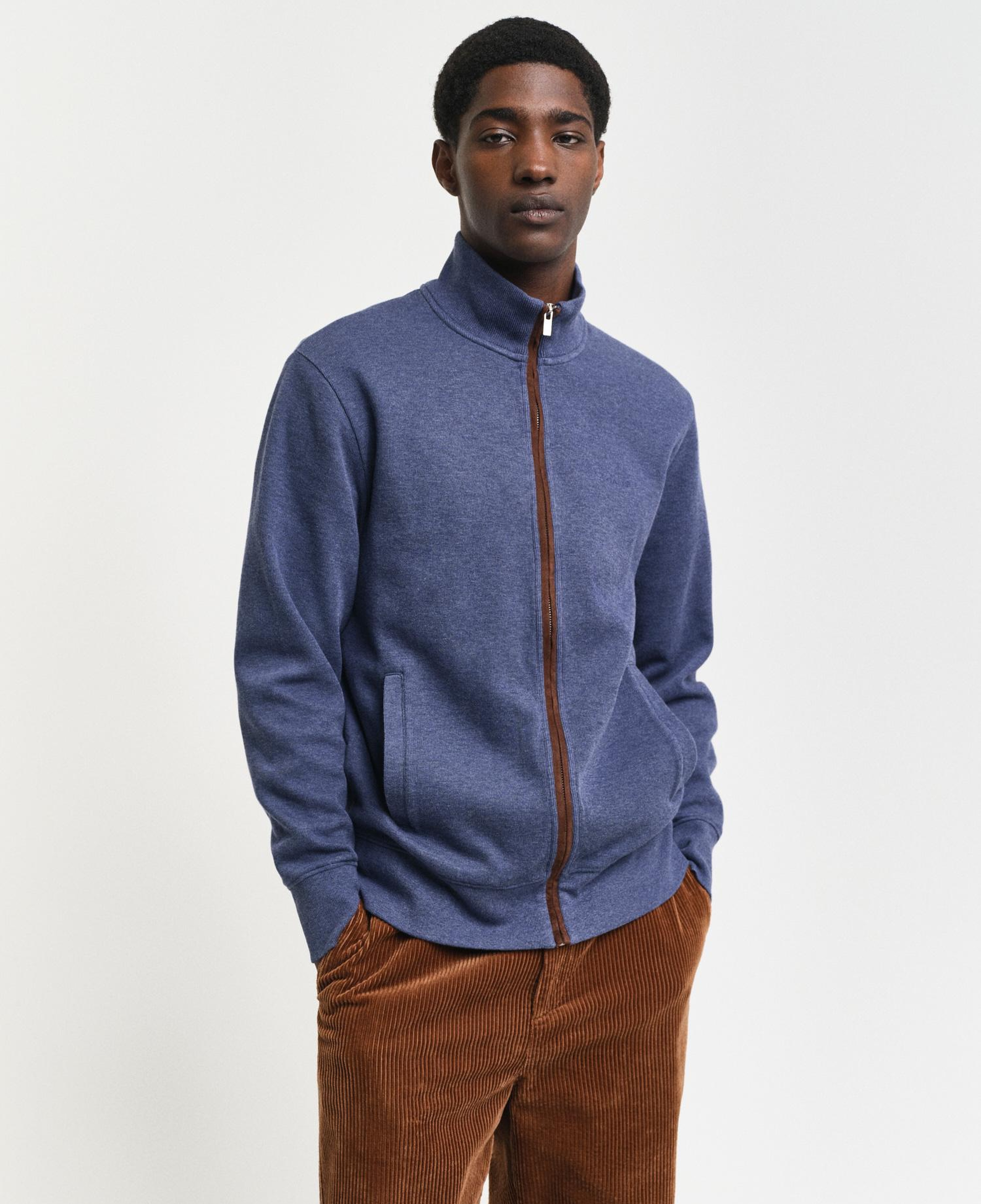 GANT Erkek Mavi Regular Fit Hırka