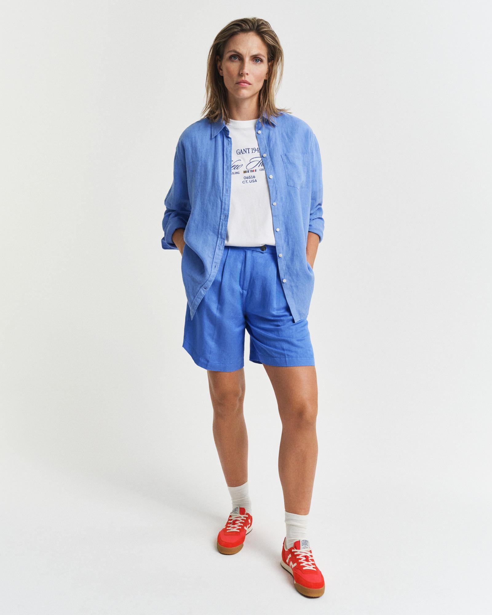 GANT Kadın Mavi Relaxed Fit Şort