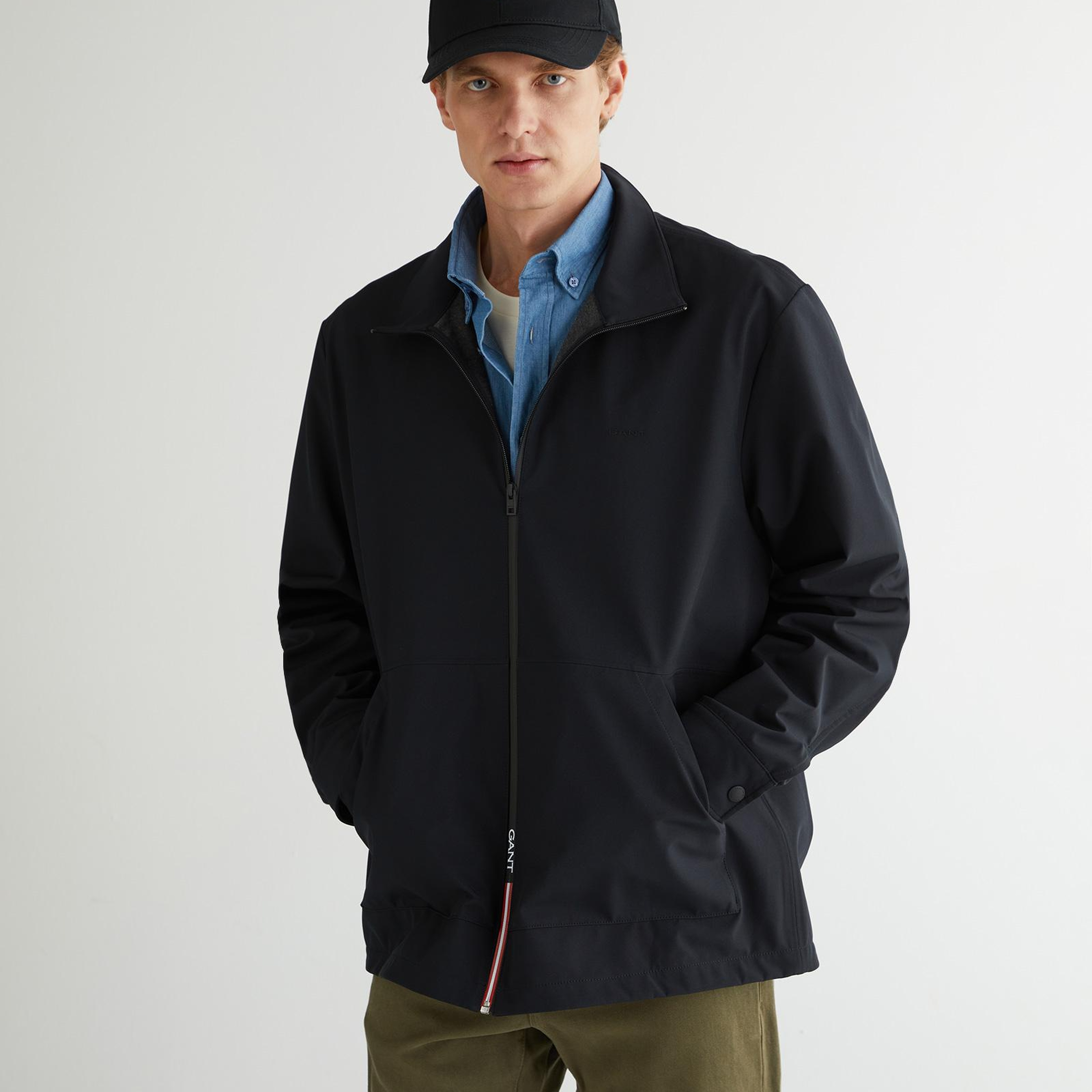 GANT Erkek Siyah Regular Fit Dik Yaka Ceket