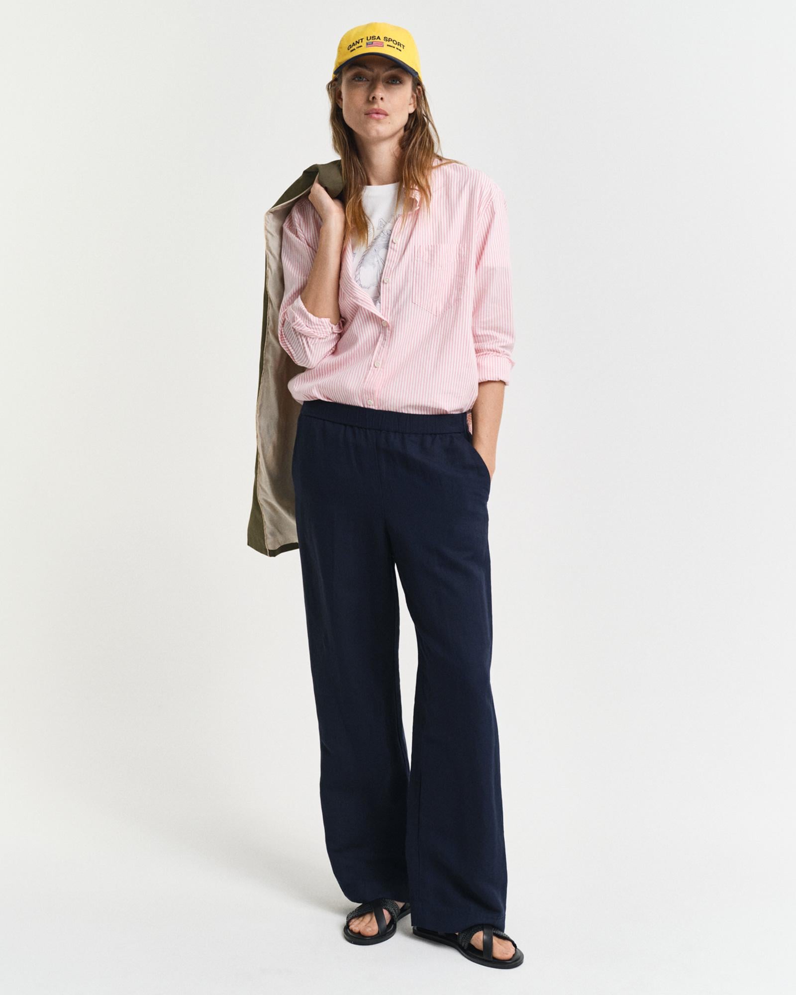 GANT Kadın Lacivert Relaxed Fit Pantolon