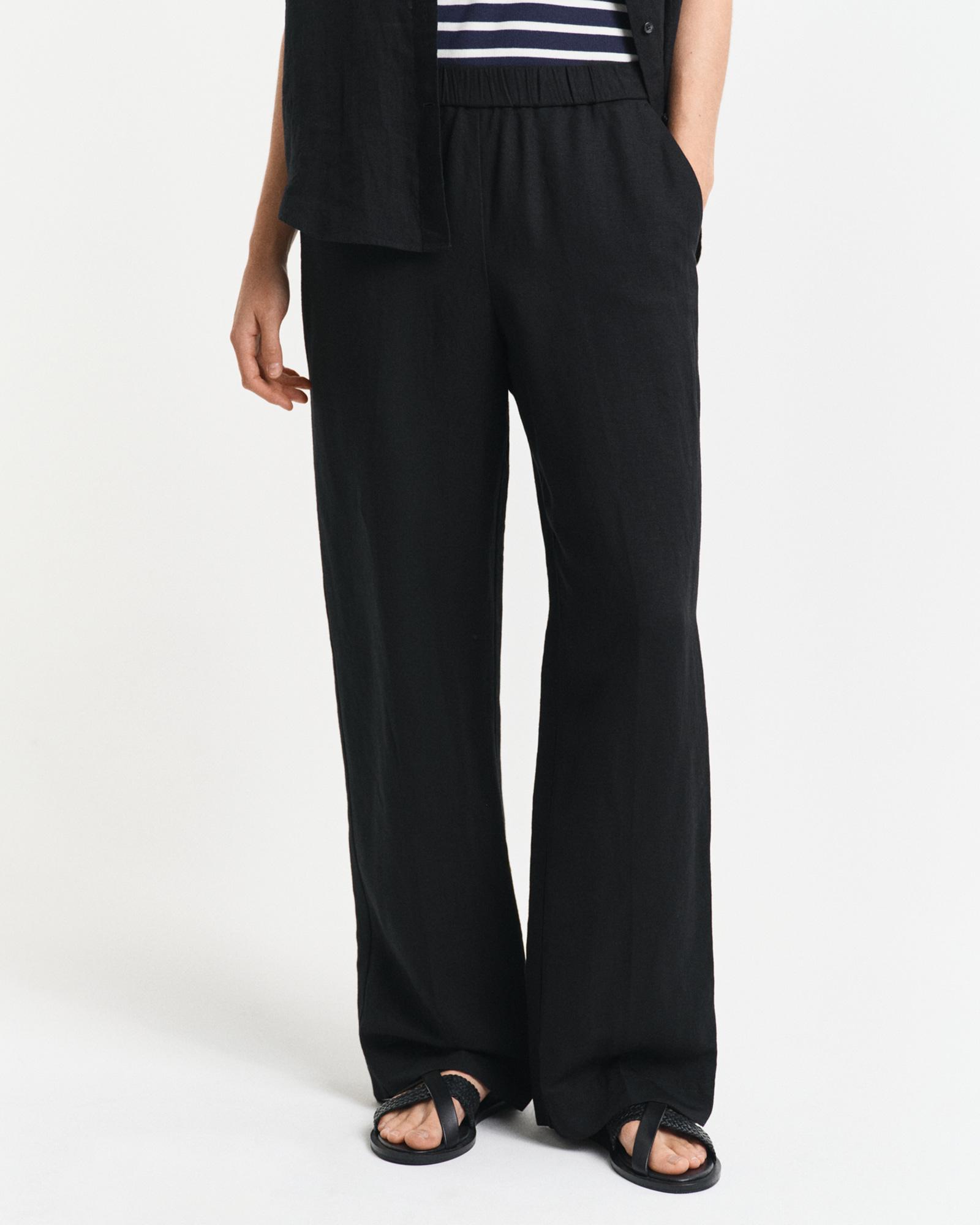 GANT Kadın Siyah Relaxed Fit Pantolon