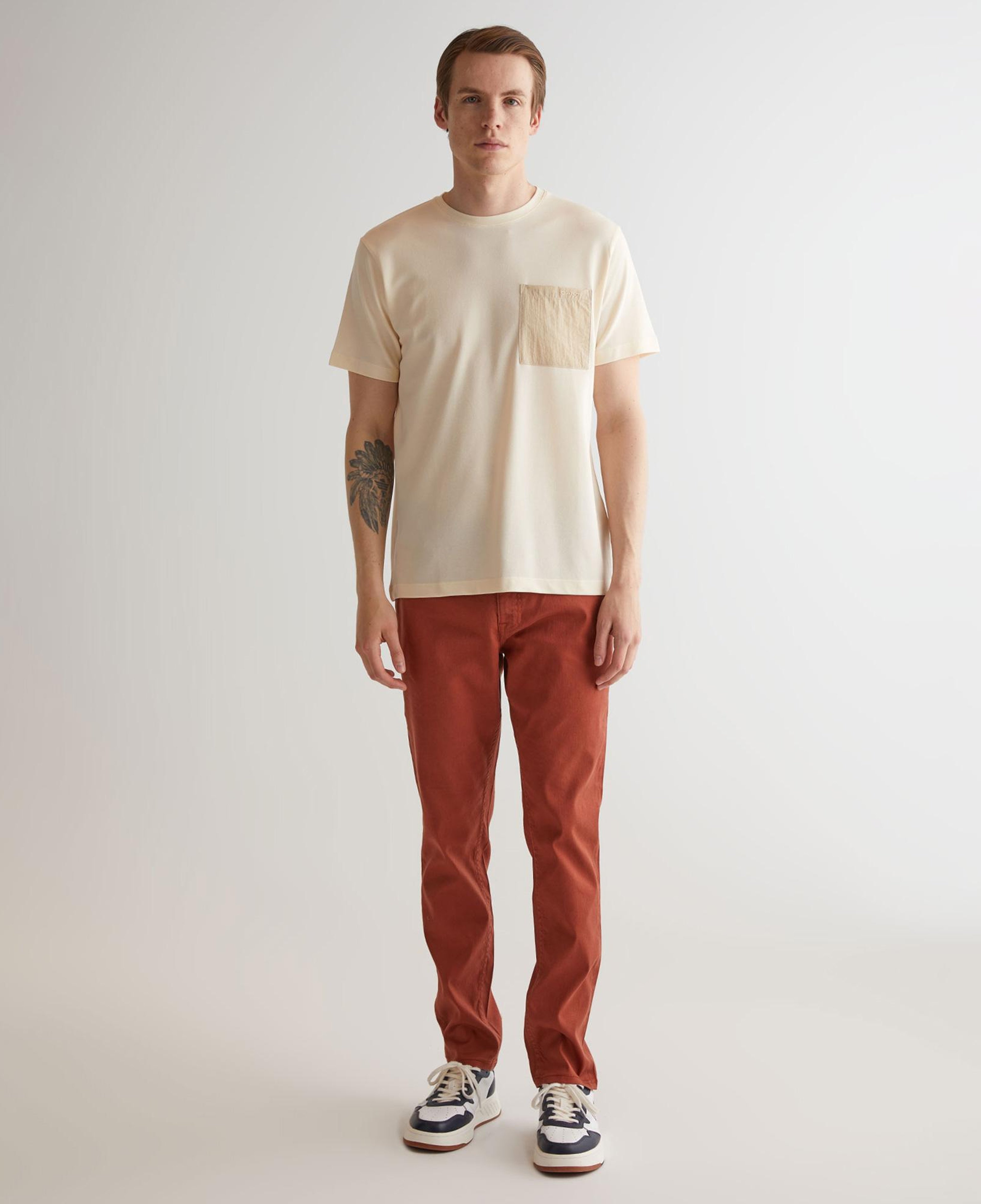 GANT Erkek Kahverengi Slim Fit Keten Karışımlı Pantolon