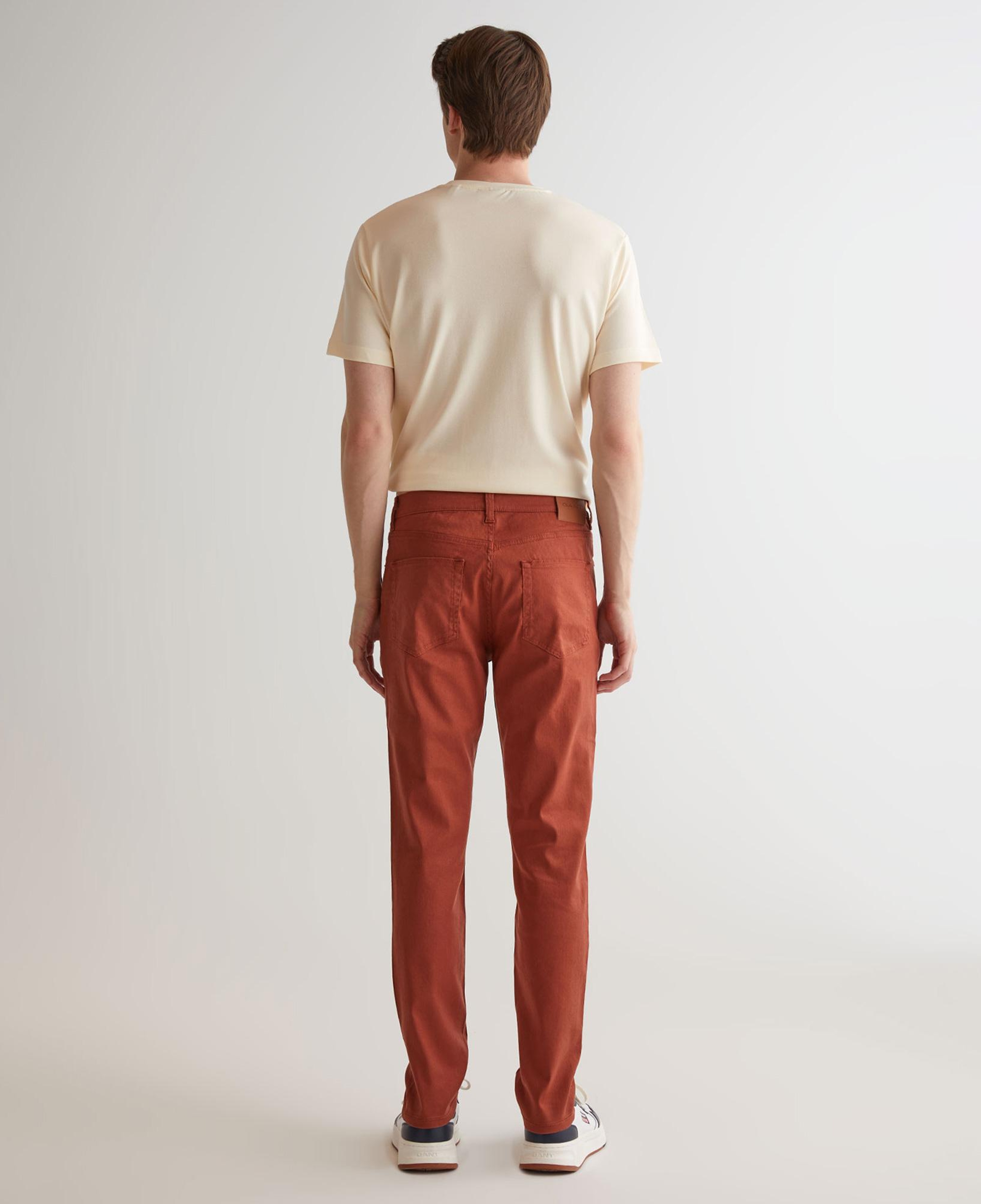 GANT Erkek Kahverengi Slim Fit Keten Karışımlı Pantolon
