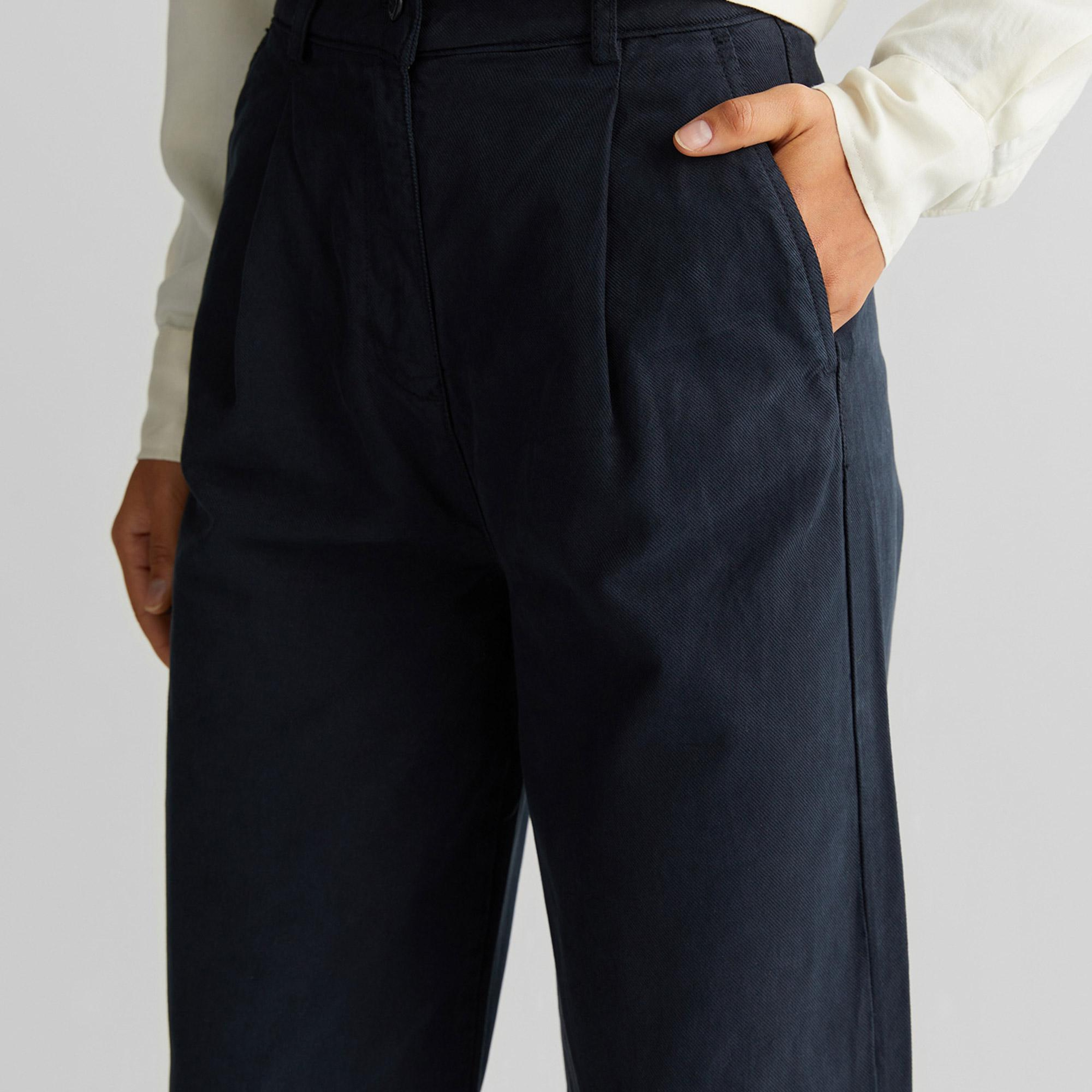 GANT Kadın Siyah Tapered Fit Pantolon