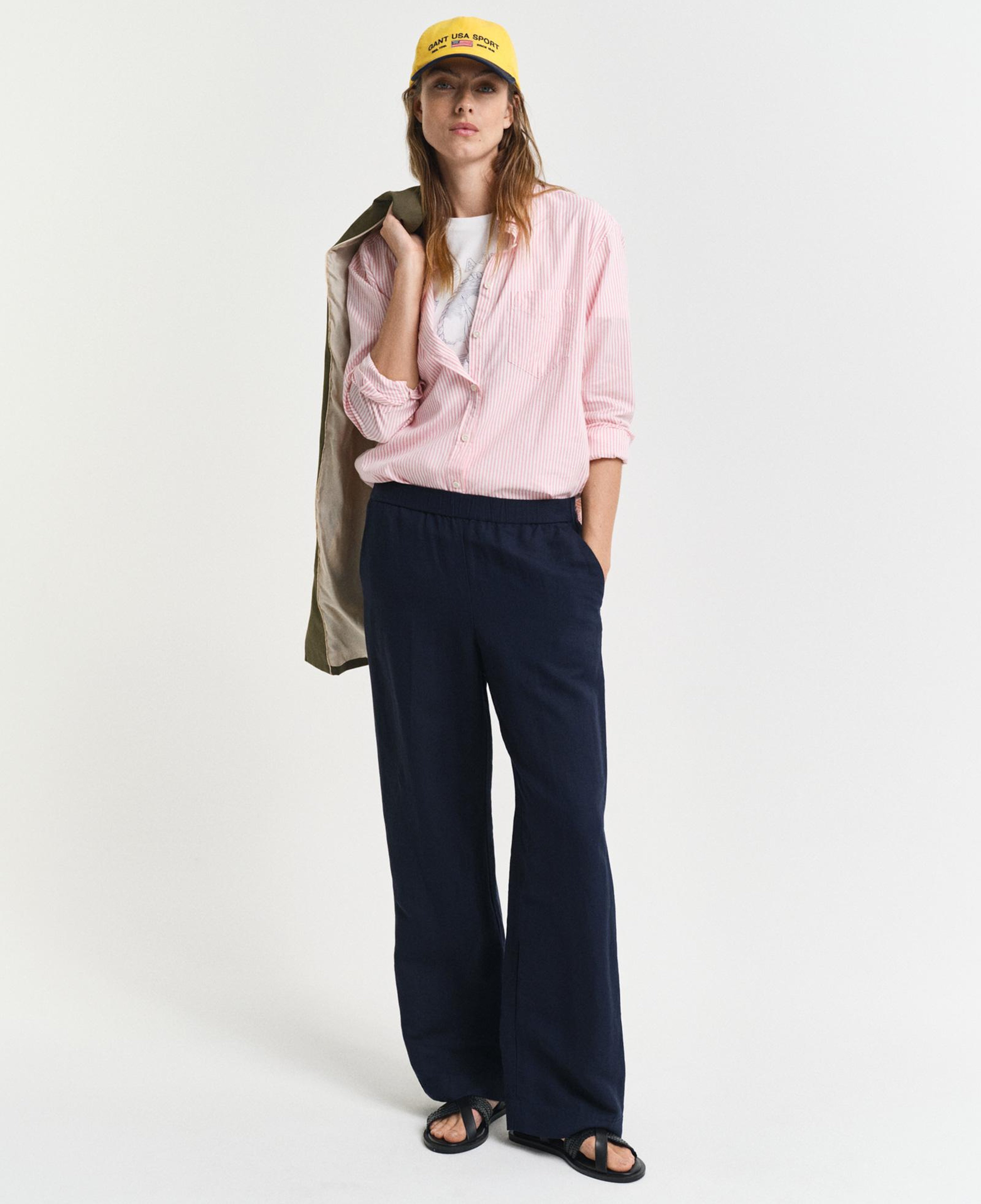 GANT Kadın Lacivert Relaxed Fit Pantolon