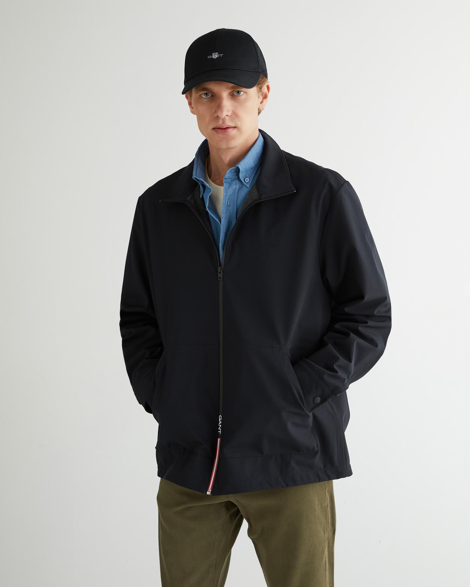 GANT Erkek Siyah Regular Fit Dik Yaka Ceket