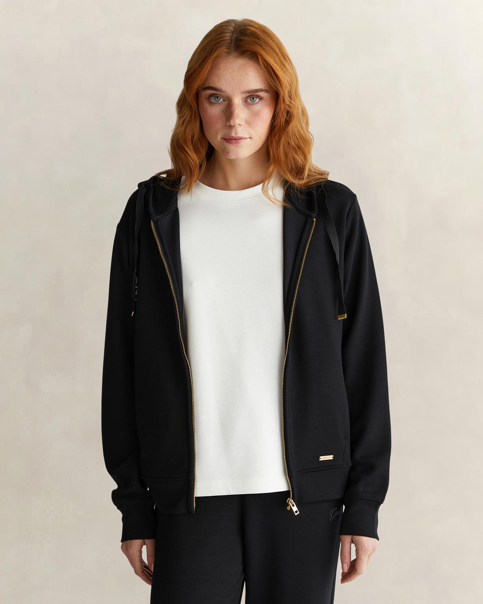 GANT Kadın Siyah Kapüşonlu Sweatshirt