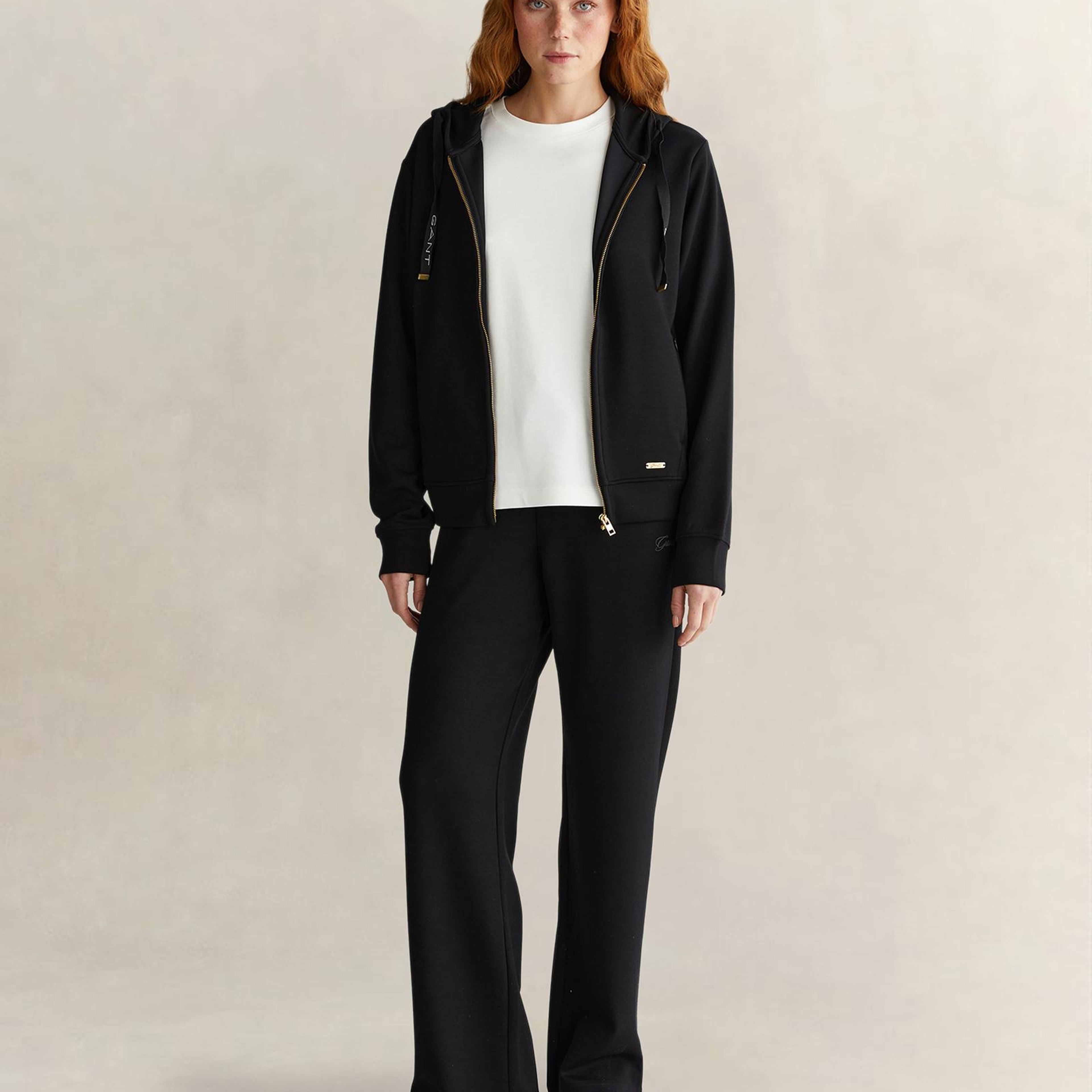 GANT Kadın Siyah Kapüşonlu Sweatshirt