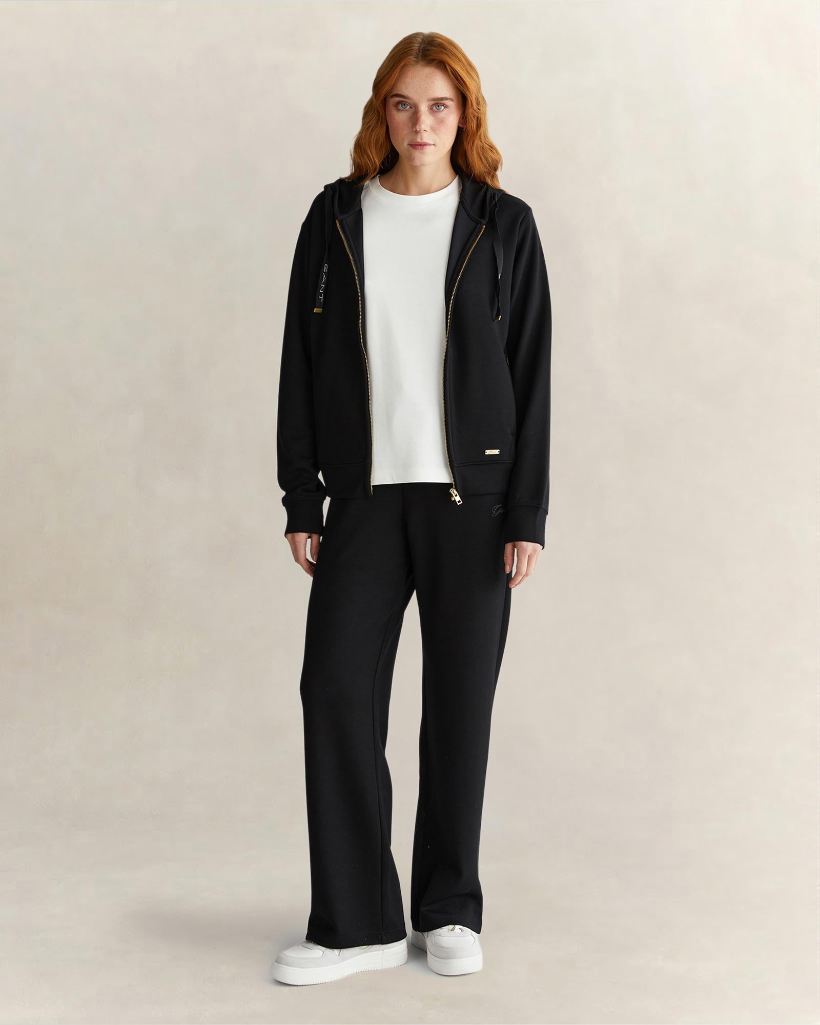 GANT Kadın Siyah Kapüşonlu Sweatshirt