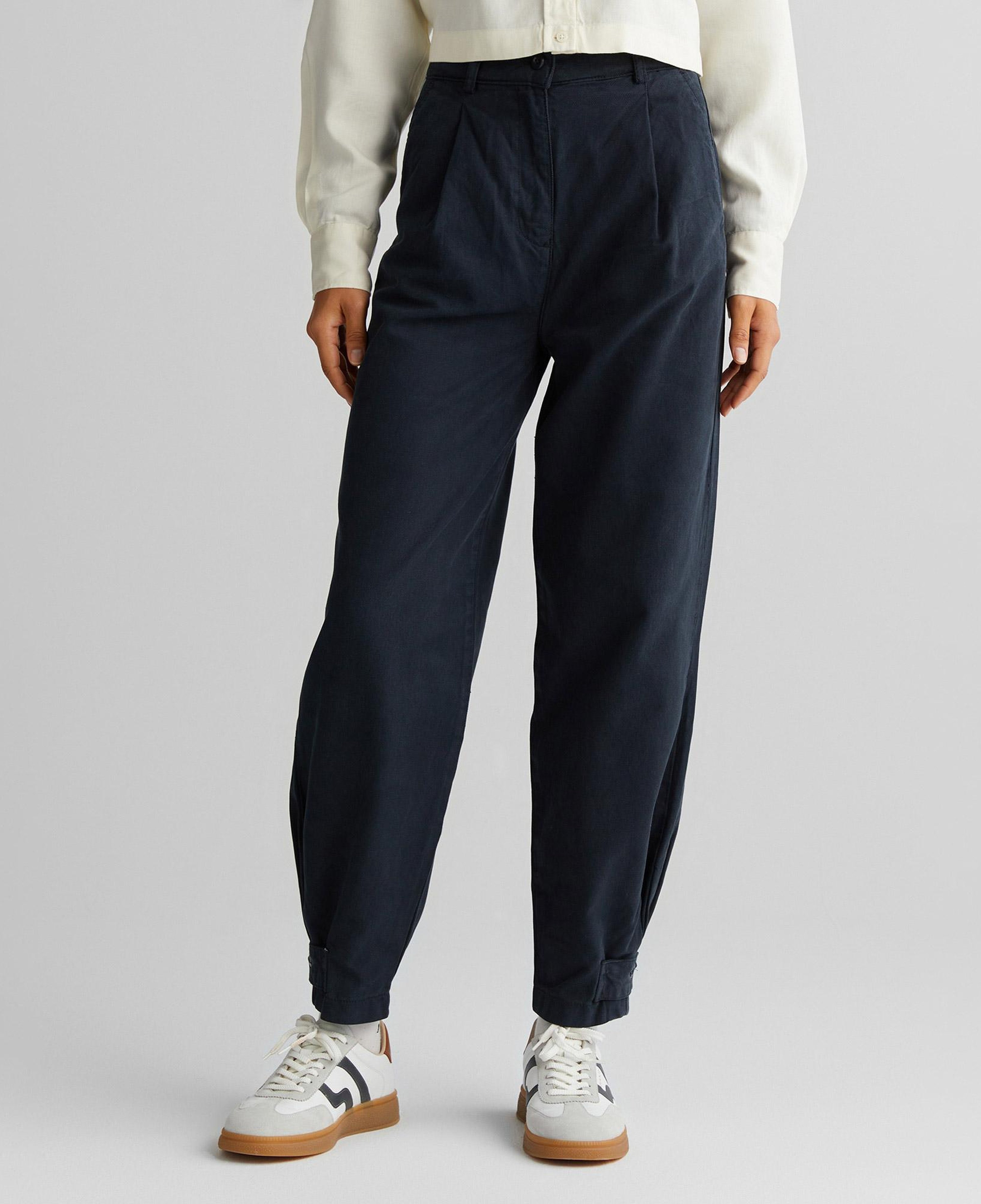 GANT Kadın Siyah Tapered Fit Pantolon