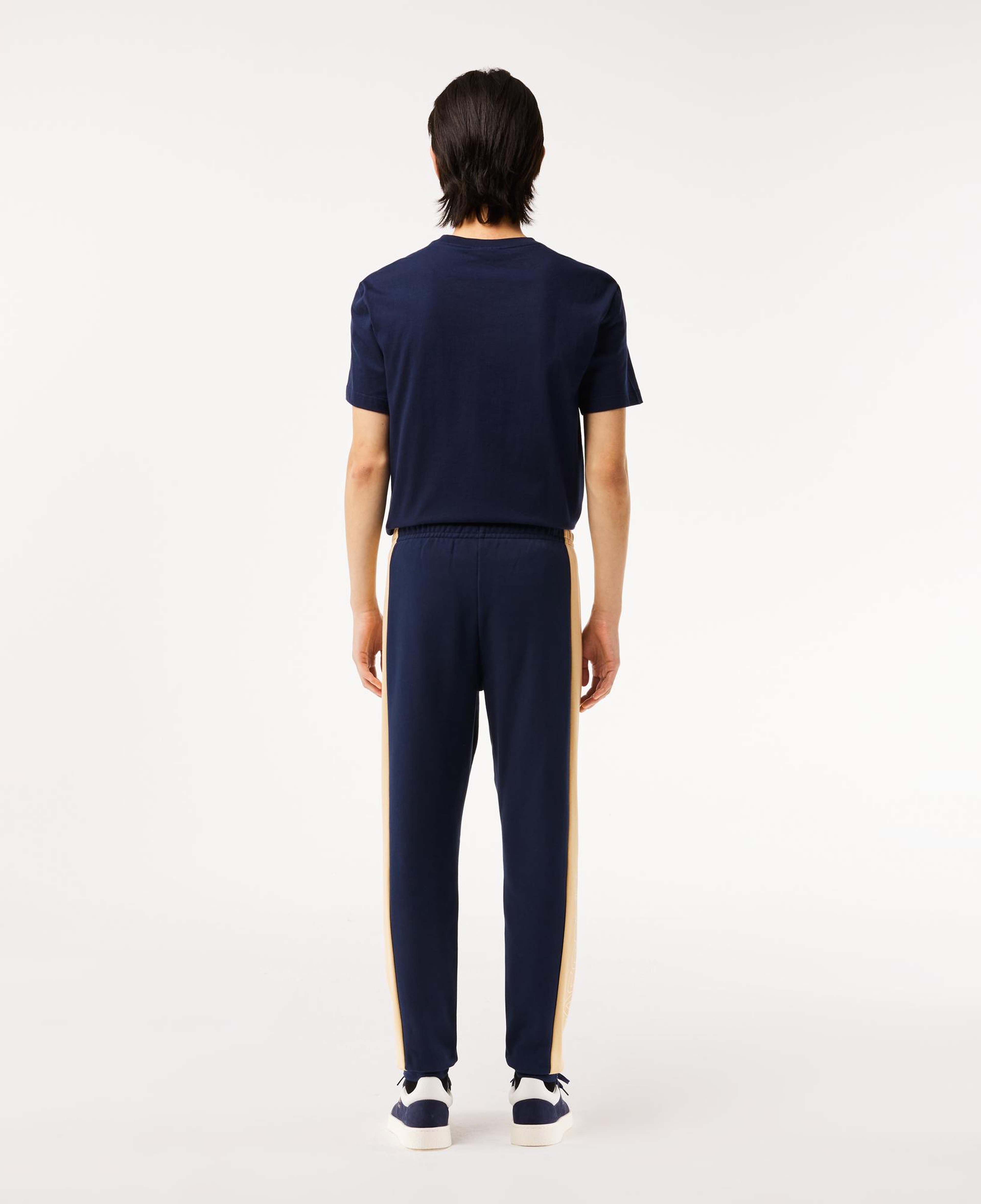 Erkek Tapered Fit Renk Bloklu Lacivert Eşofman Altı