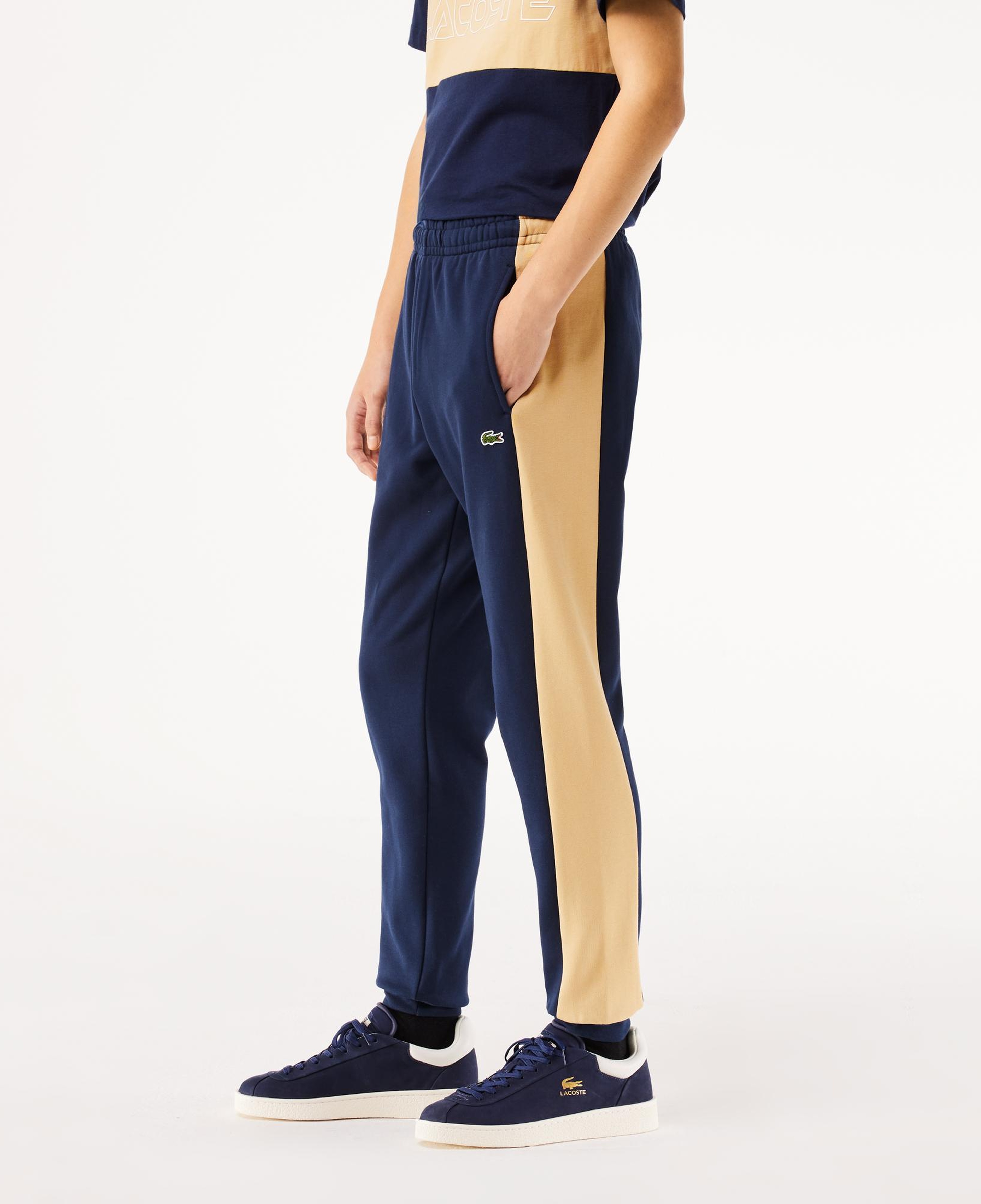 Erkek Tapered Fit Renk Bloklu Lacivert Eşofman Altı