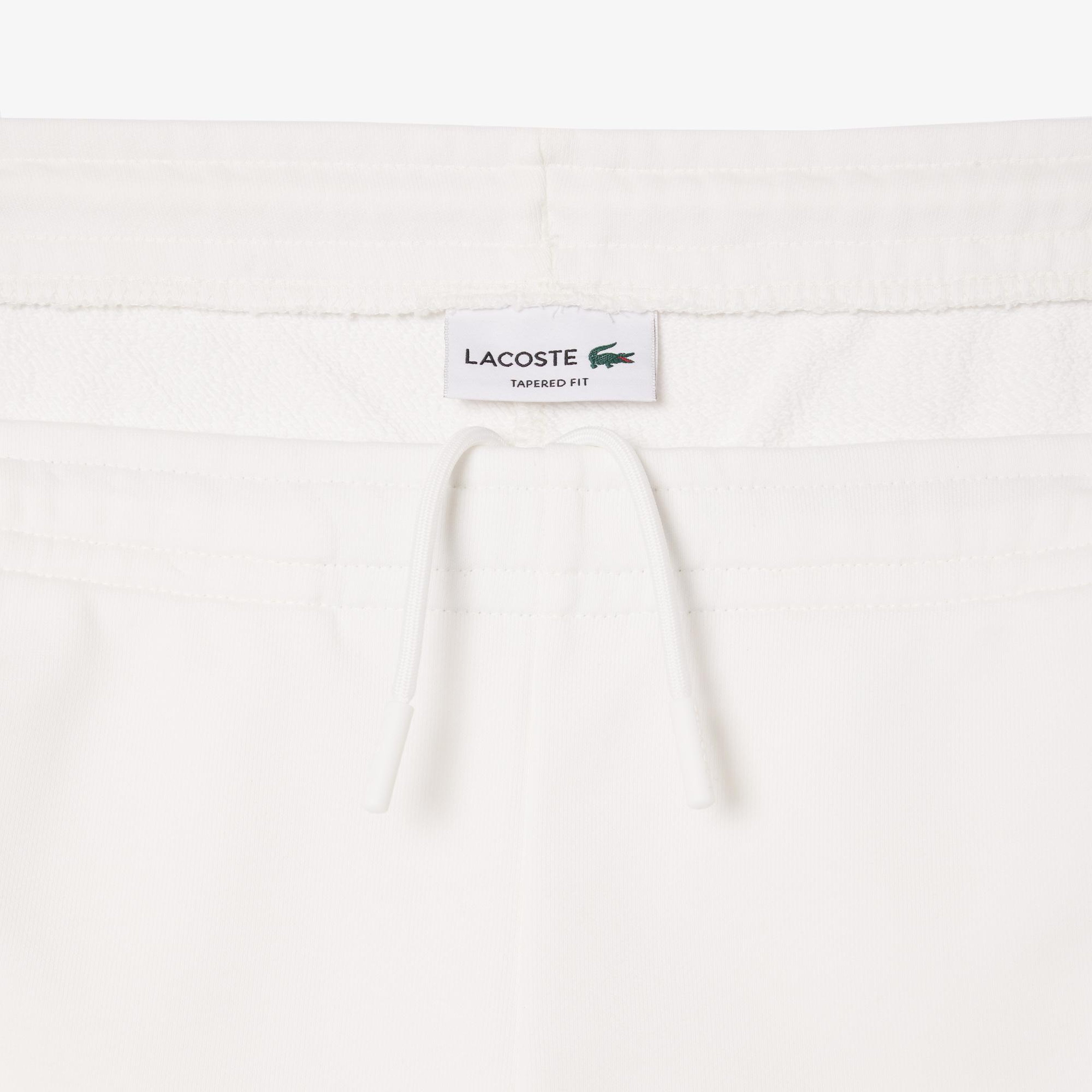 Erkek Tapered Fit Renk Bloklu Krem Eşofman Altı