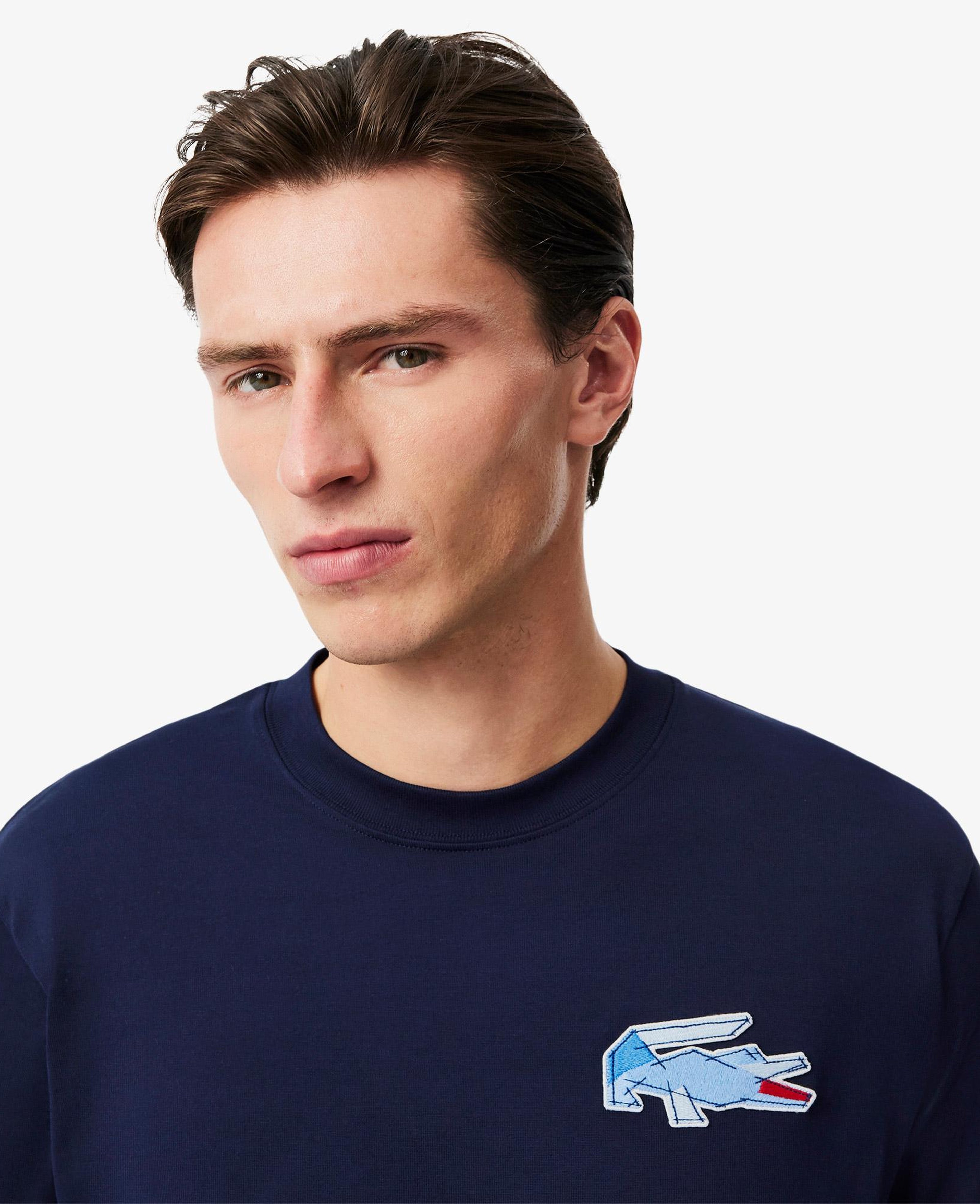 Erkek Classic Fit Uzun Kollu Bisiklet Yaka Lacivert T-Shirt