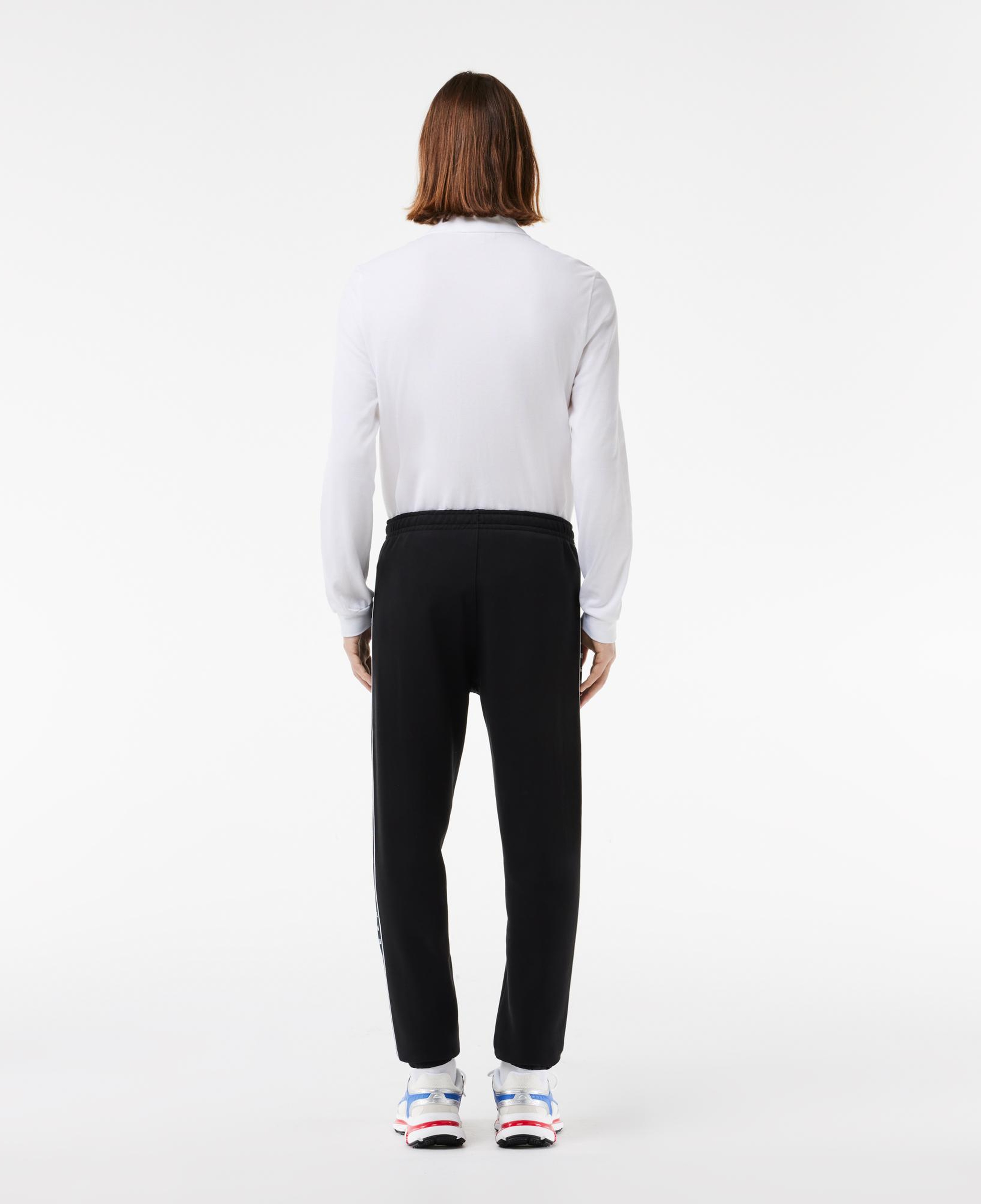Erkek Tapered Fit Baskılı Siyah Eşofman Altı