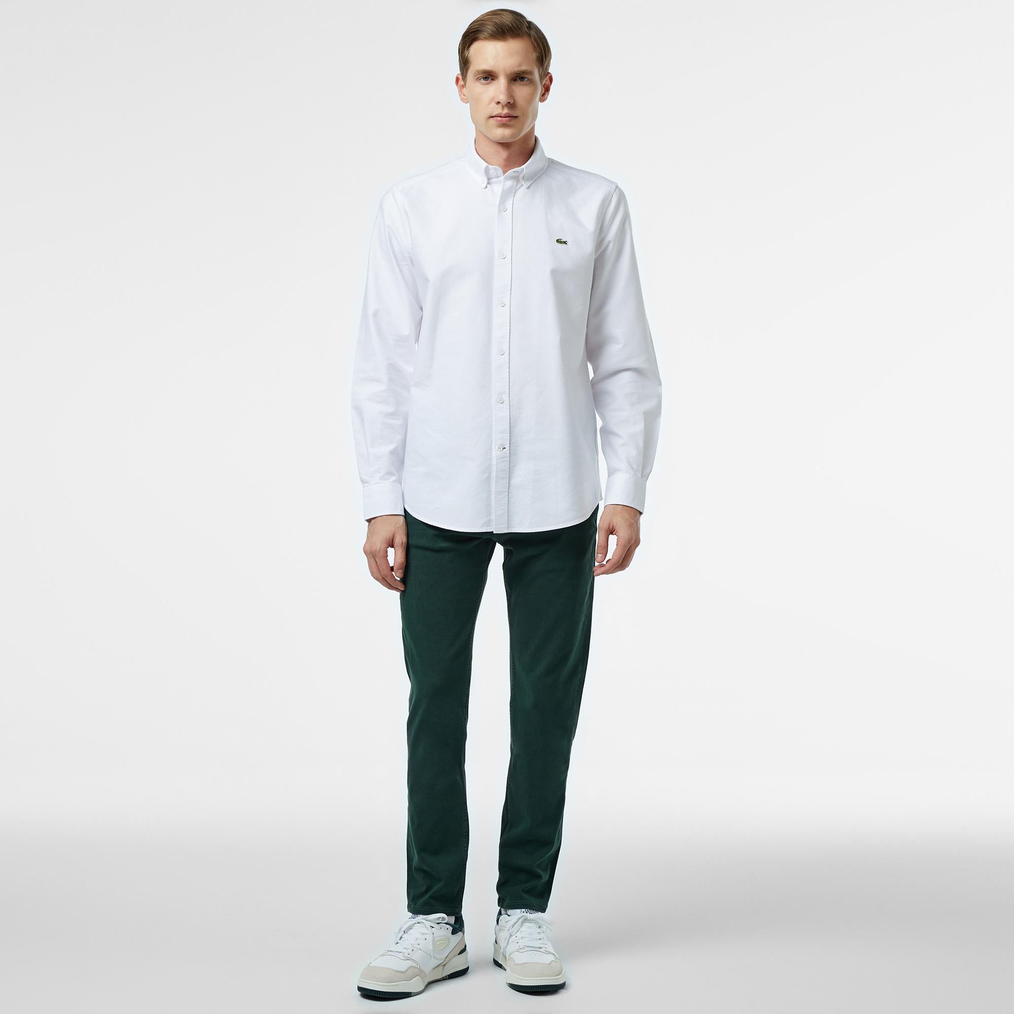 Erkek Slim Fit Koyu Yeşil Modal Karışımlı Jean Pantolon