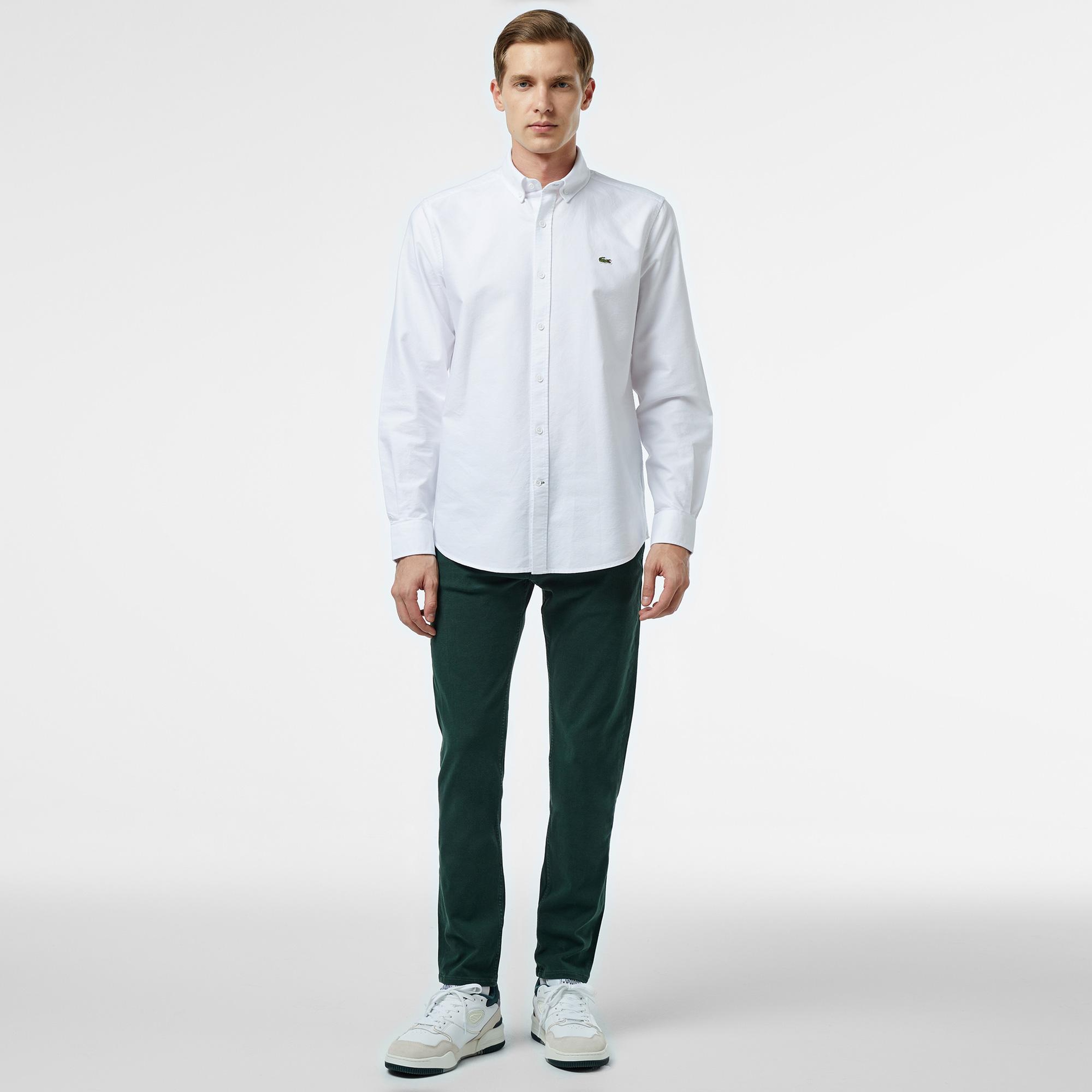 Erkek Slim Fit Koyu Yeşil Modal Karışımlı Jean Pantolon