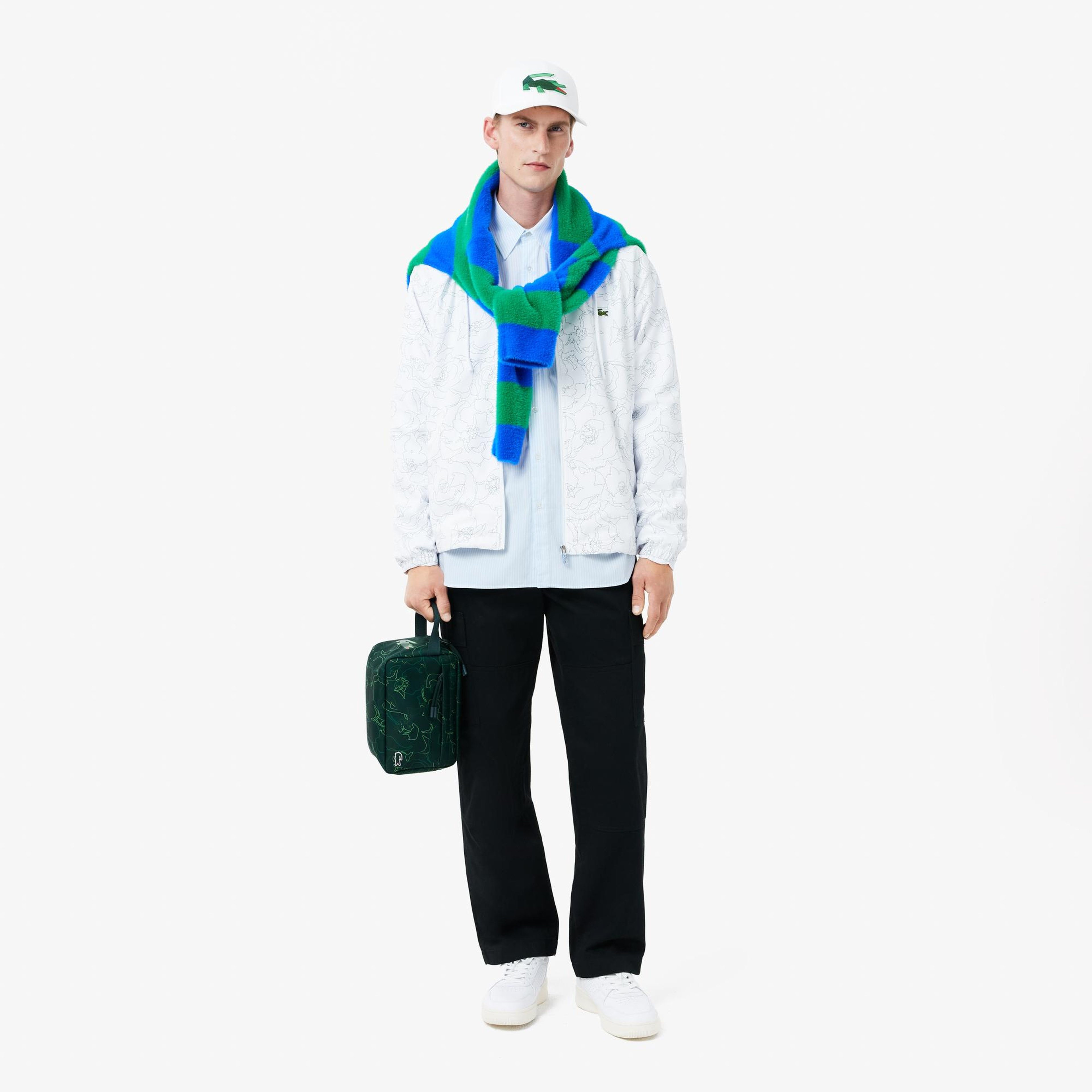 Erkek Relaxed Fit Çizgili Mavi Gömlek