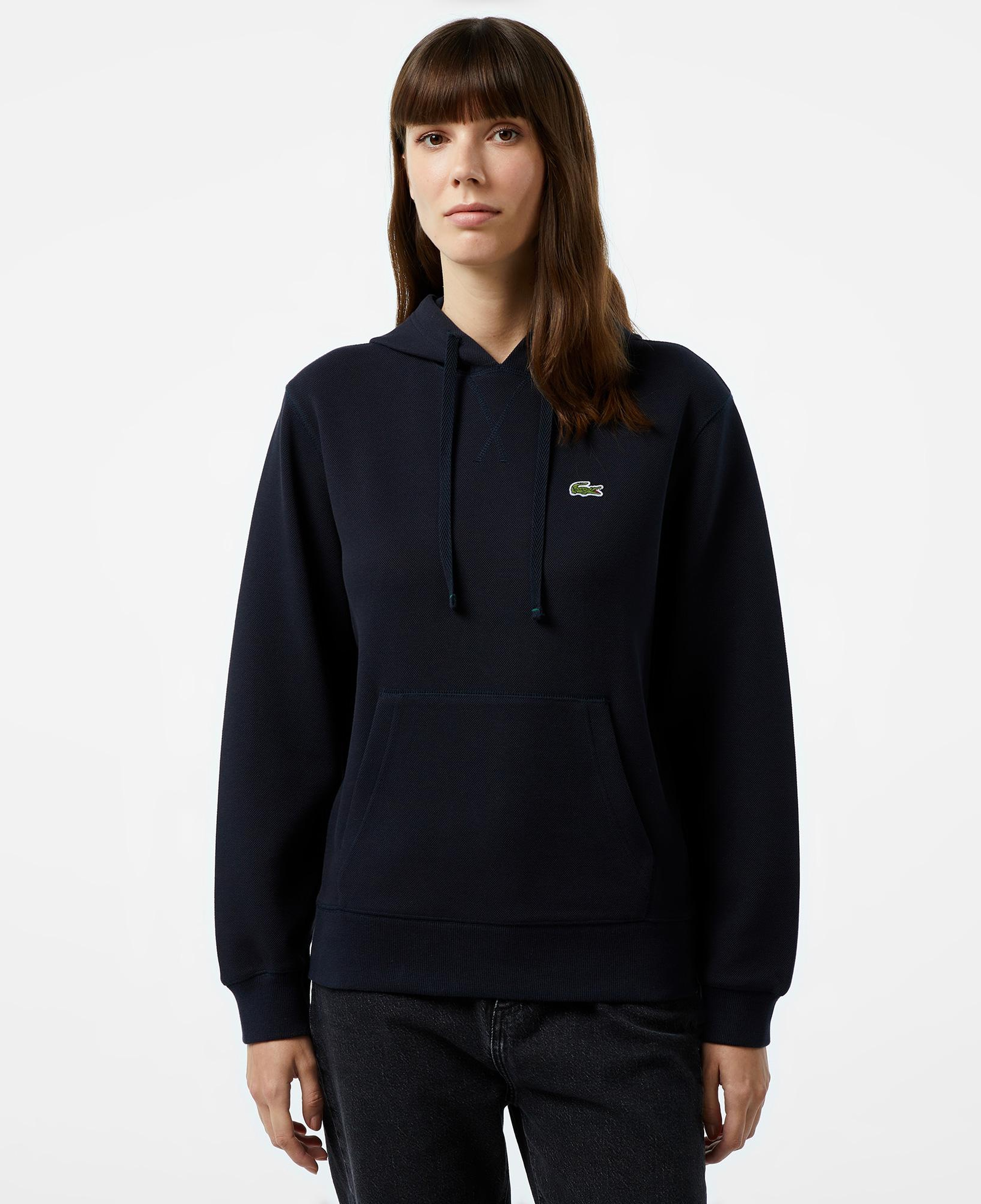 Kadın Regular Fit Kapüşonlu Lacivert Sweatshirt