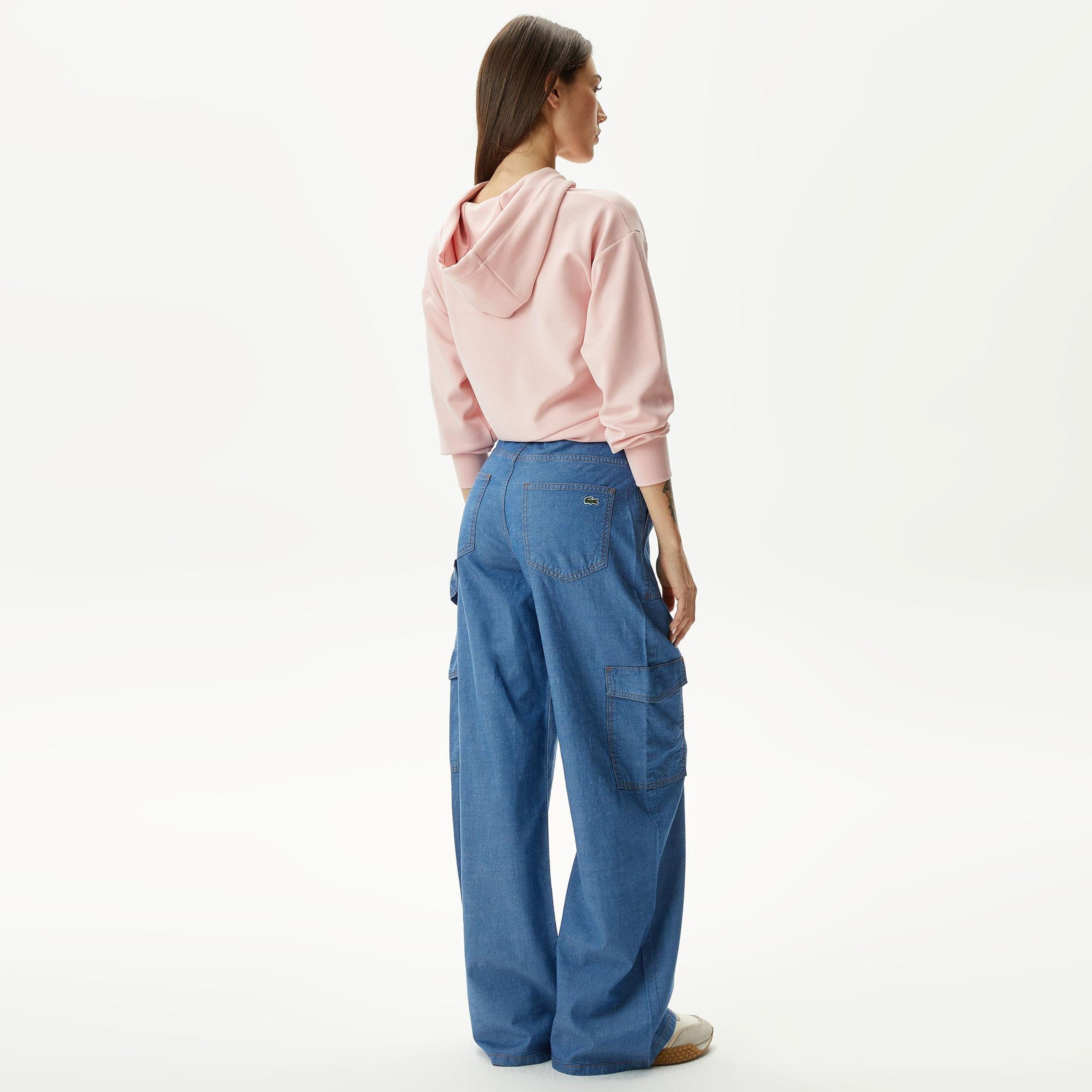 Kadın Loose Fit Mavi Jean Pantolon