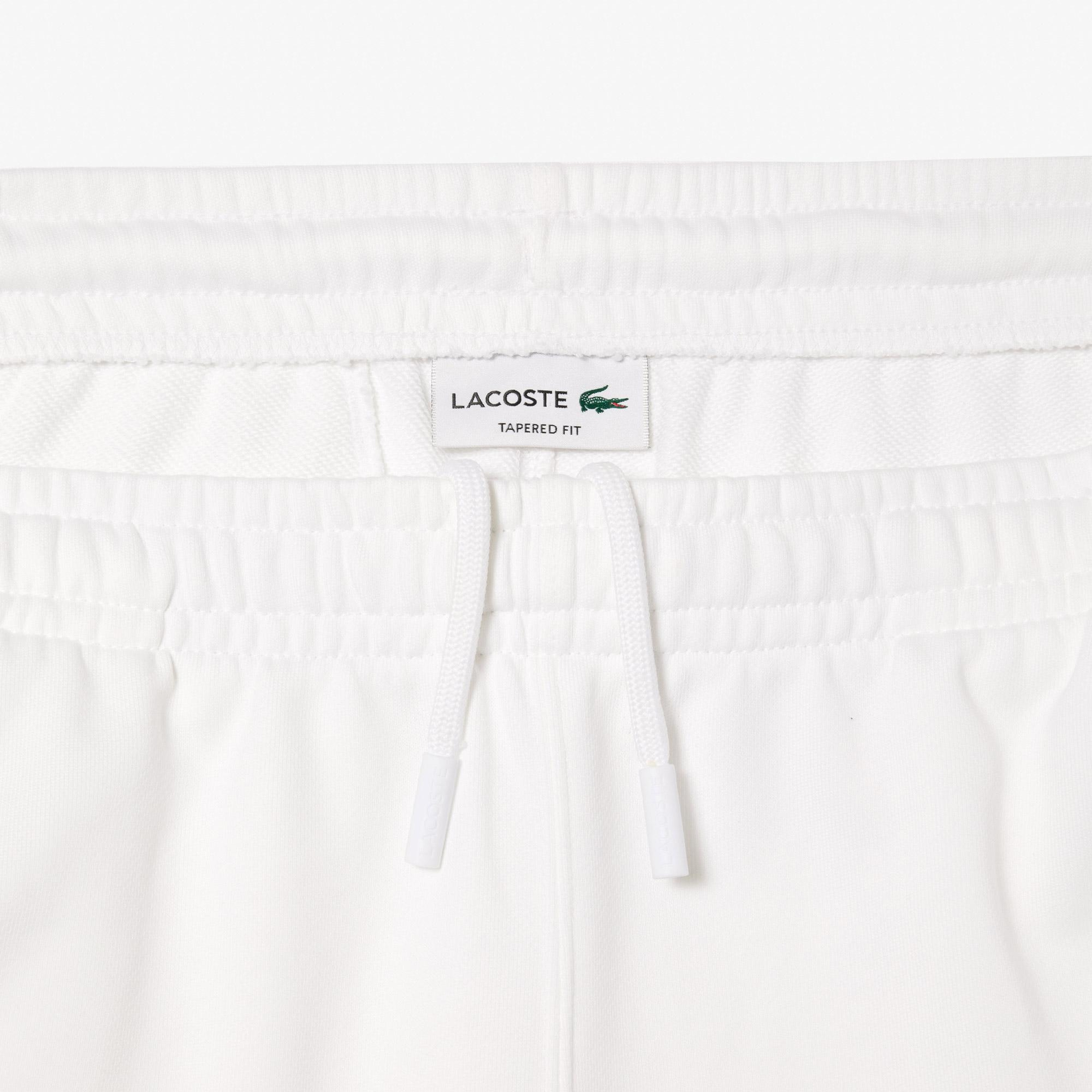 Unisex Tapered Fit Baskılı Beyaz Eşofman Altı