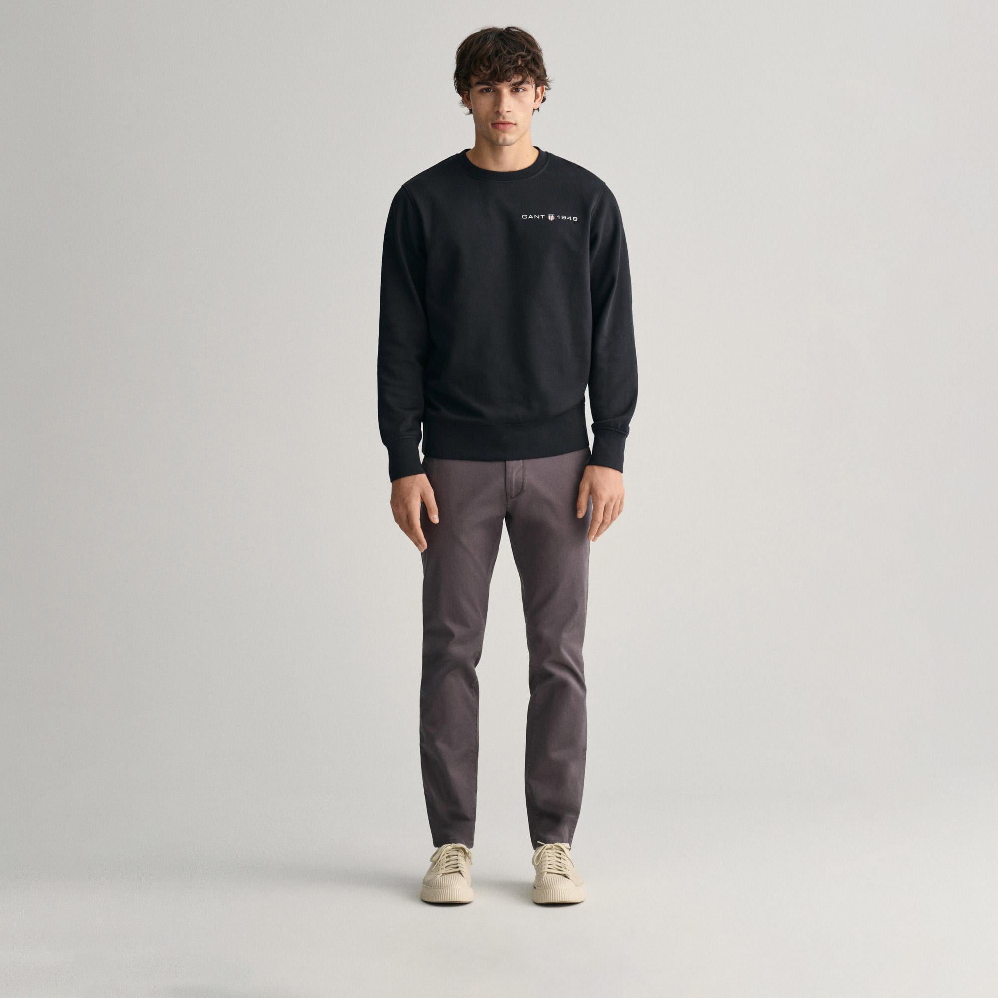 GANT Erkek Gri Slim Fit Chino Pantolon