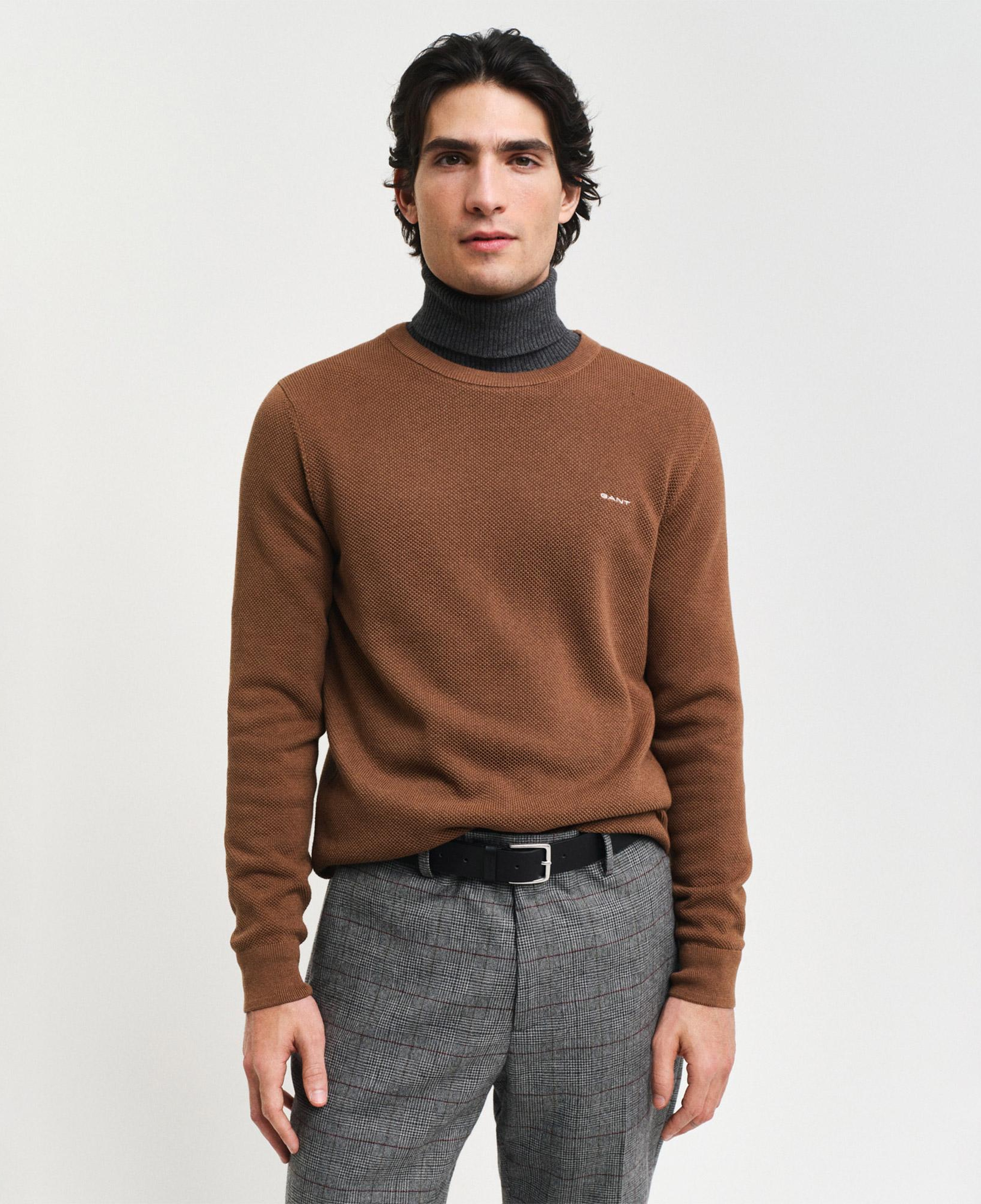 GANT Erkek Regular Fit Bisiklet Yaka Kazak