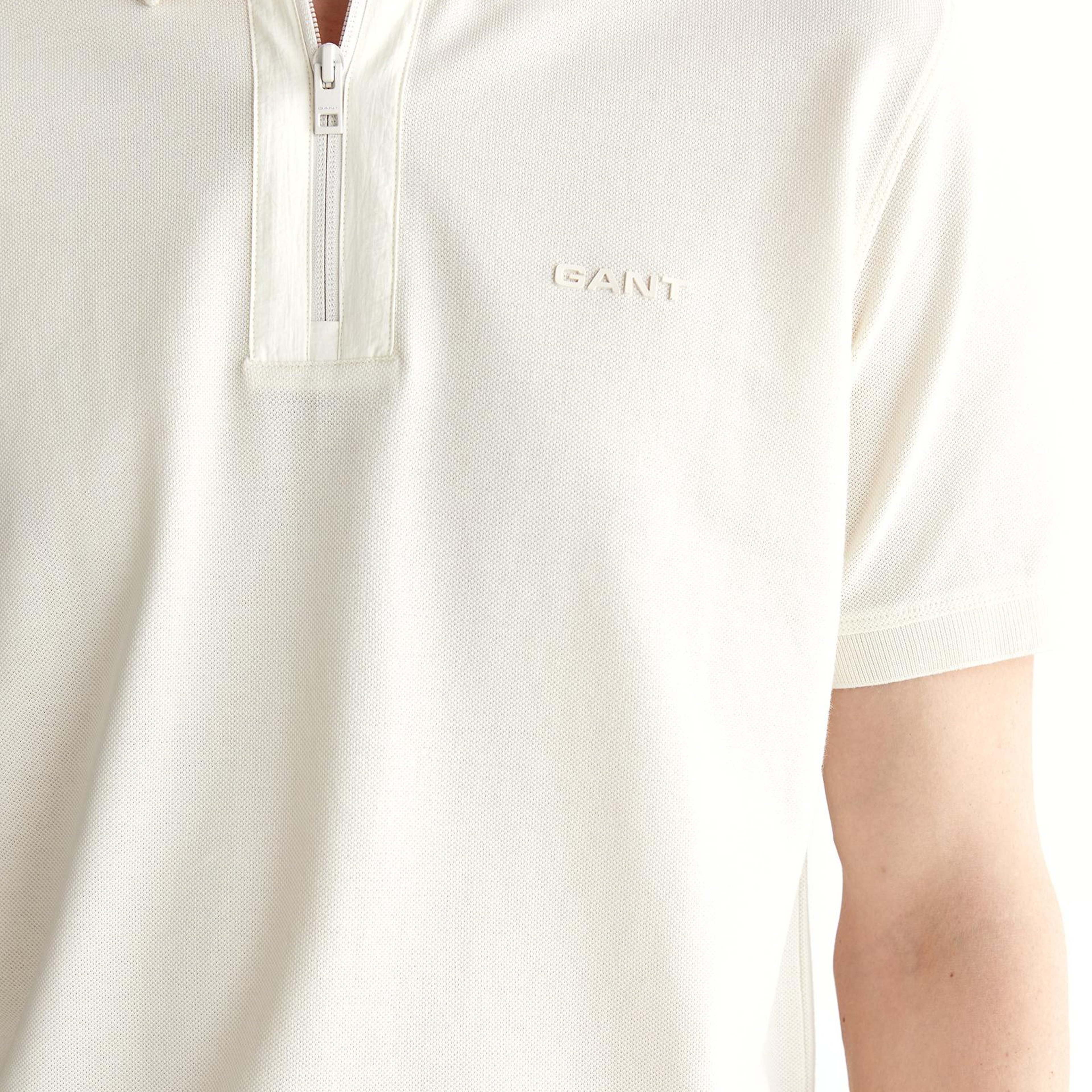 GANT Erkek Krem Regular Fit Logolu Polo