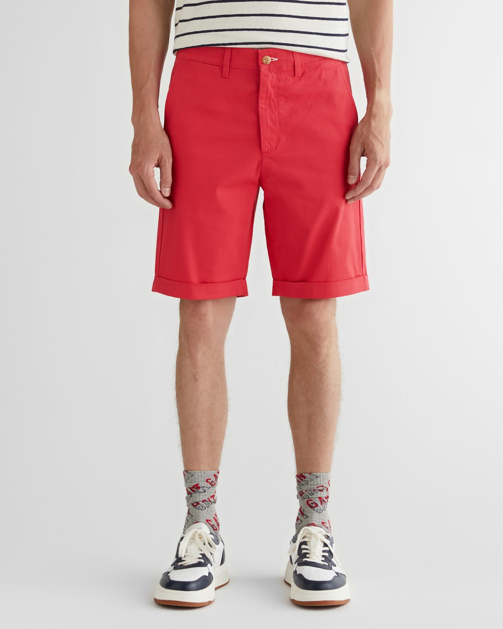GANT Erkek Kırmızı Slim Fit Şort