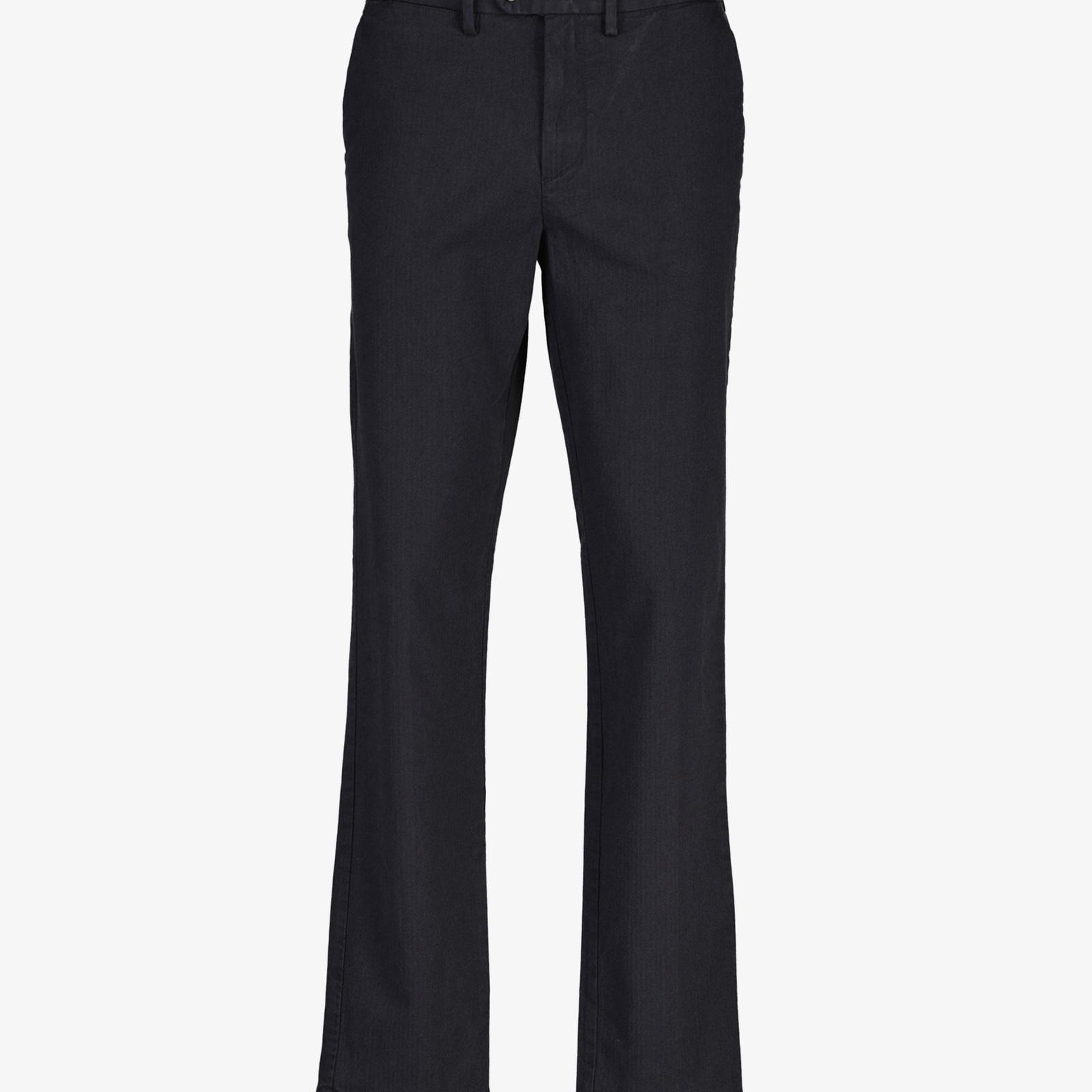 GANT Erkek Siyah Slim Fit Casual Herringbone Pantolon