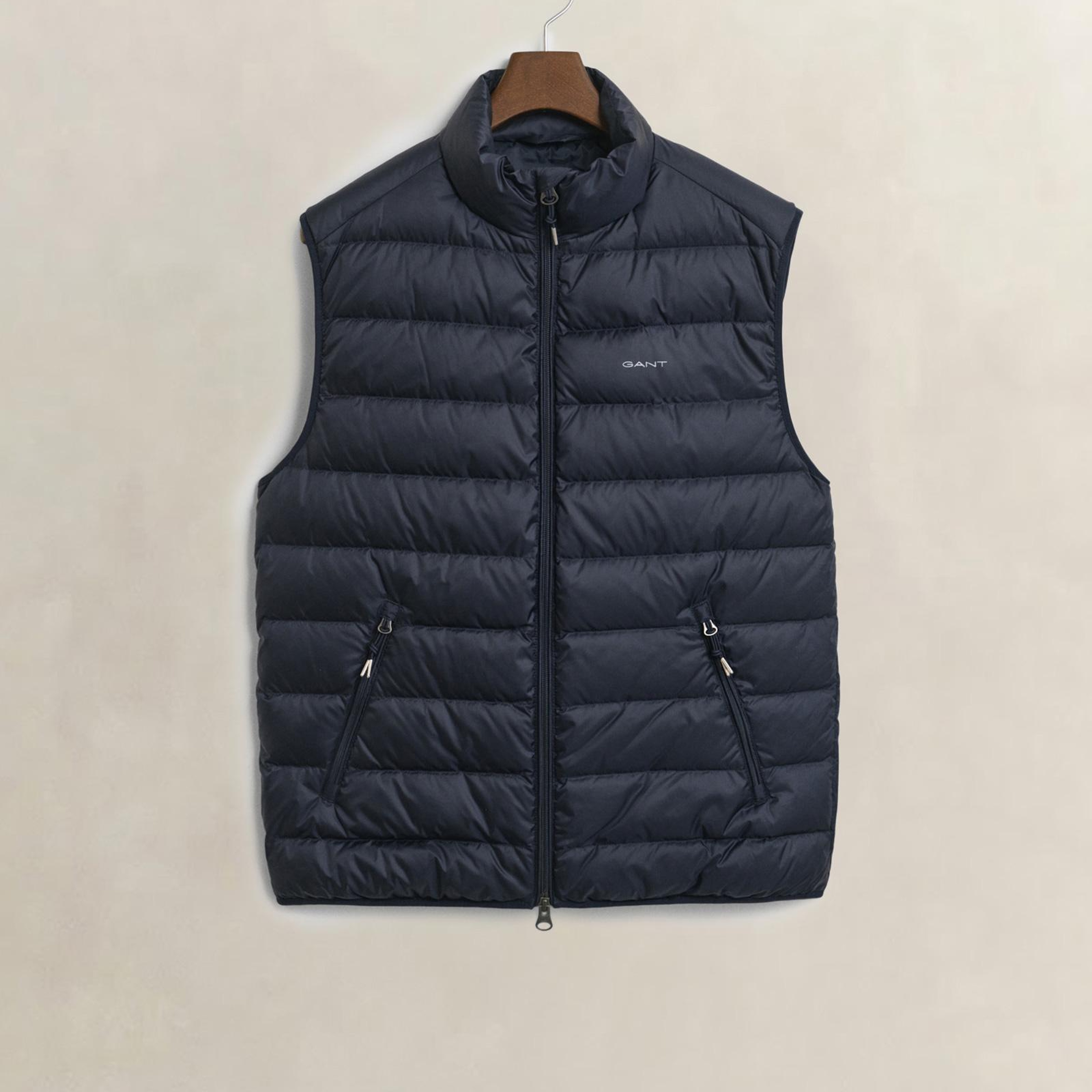 GANT Erkek Lacivert Regular Fit Dik Yaka Kaz Tüyü Yelek