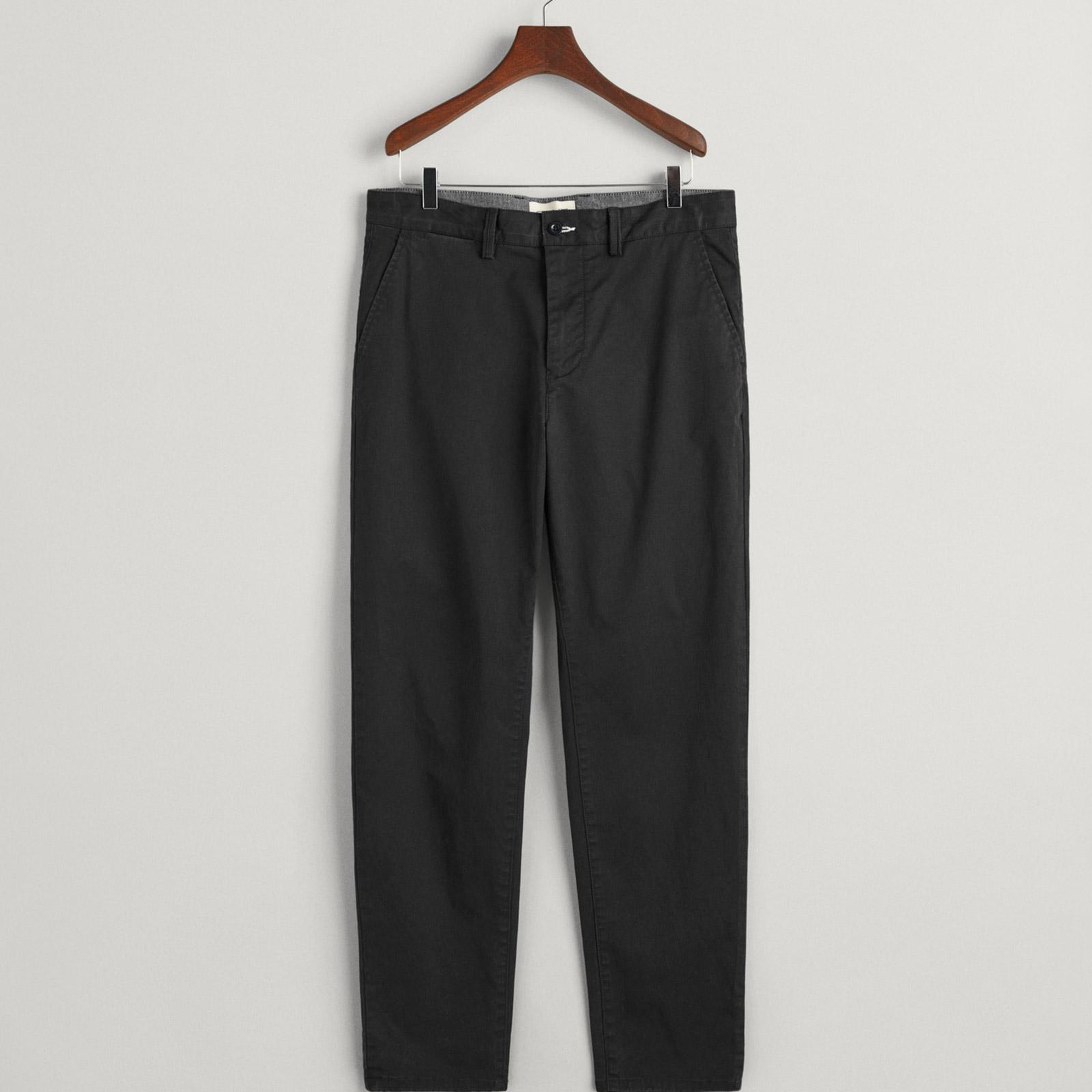 GANT Erkek Siyah Regular Fit Chino Pantolon