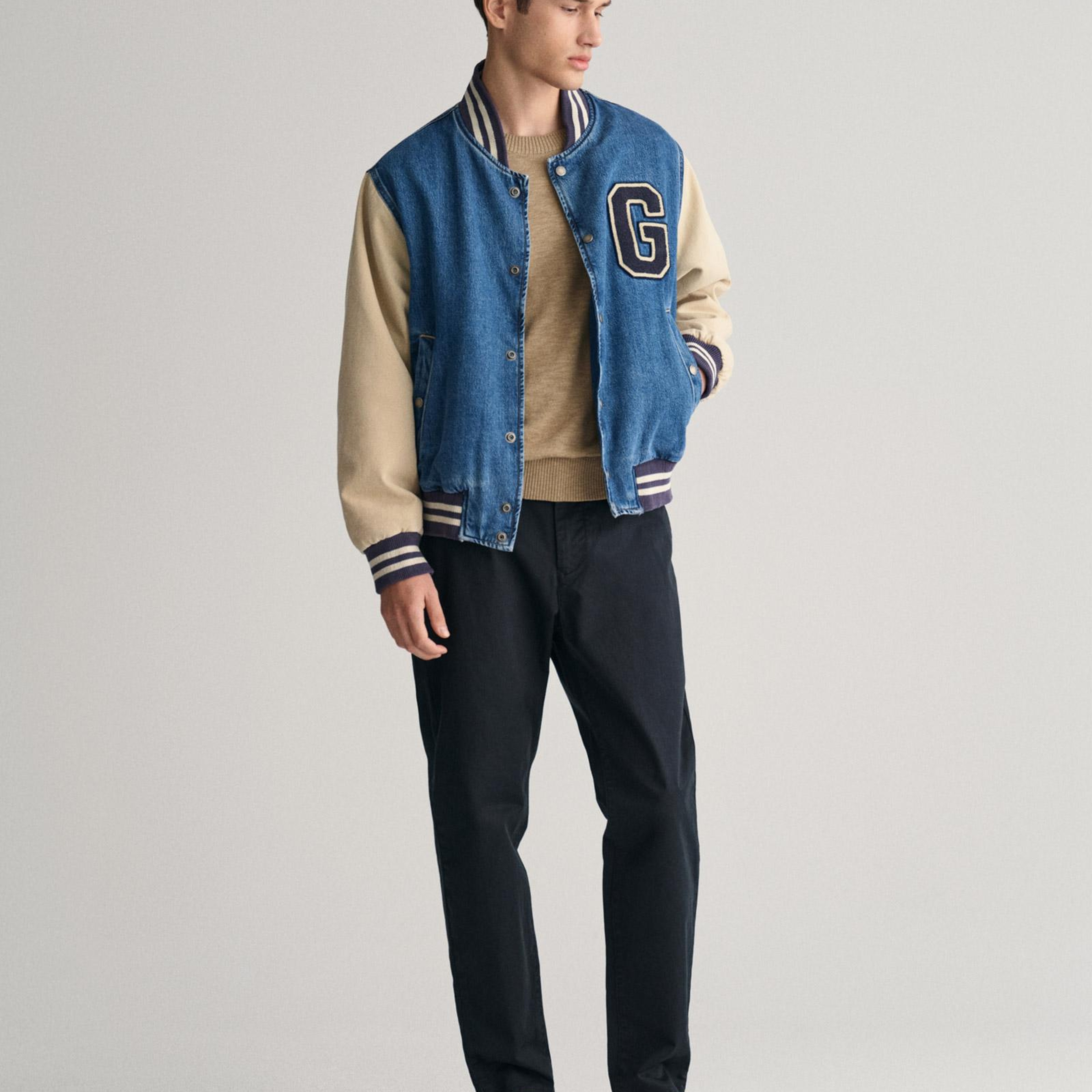 GANT Erkek Siyah Regular Fit Chino Pantolon