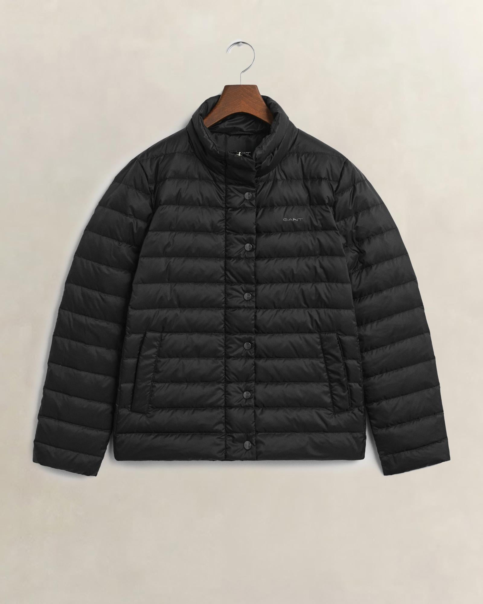 GANT Kadın Siyah Regular Fit Dik Yaka Kaz Tüyü Mont