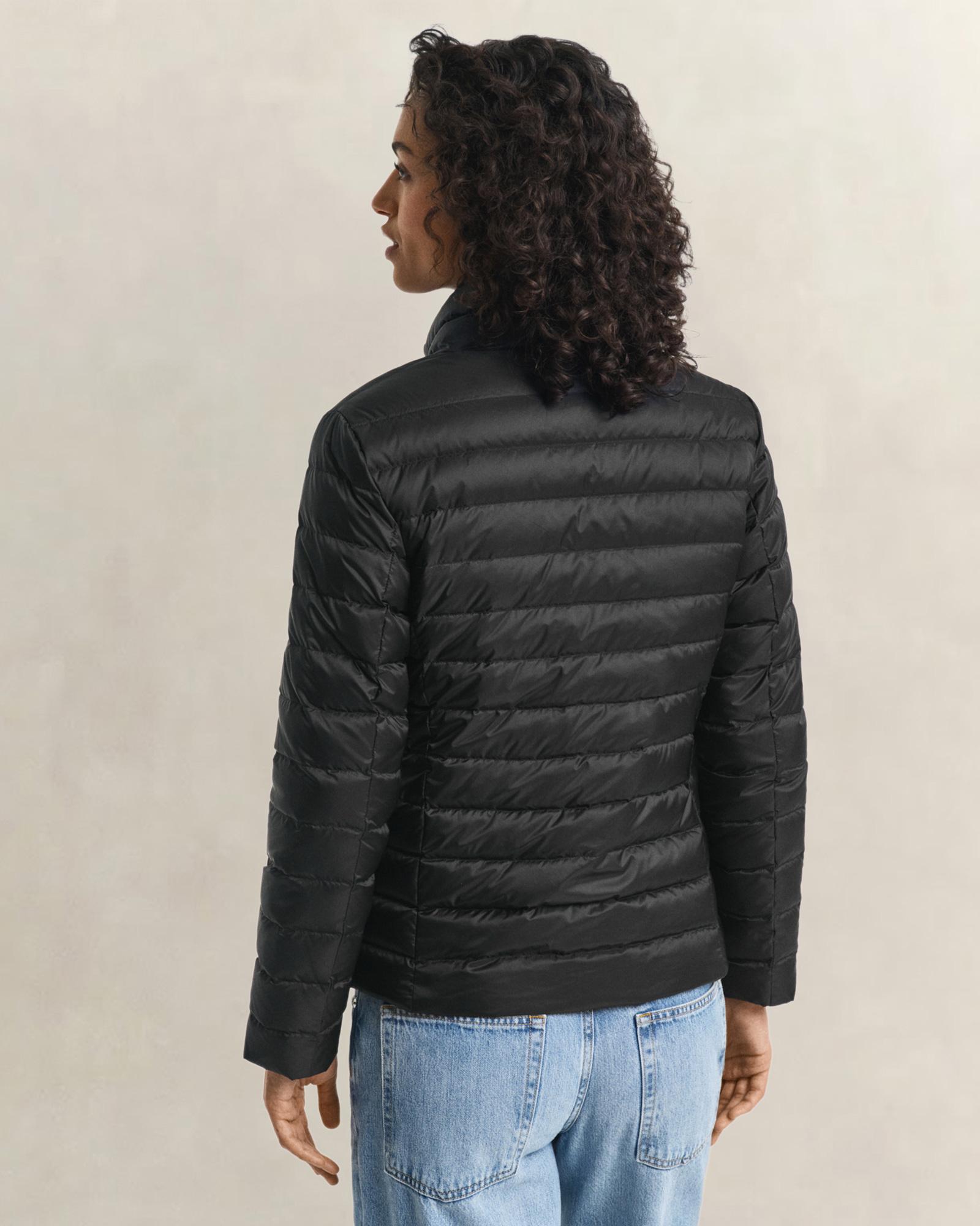 GANT Kadın Siyah Regular Fit Dik Yaka Kaz Tüyü Mont
