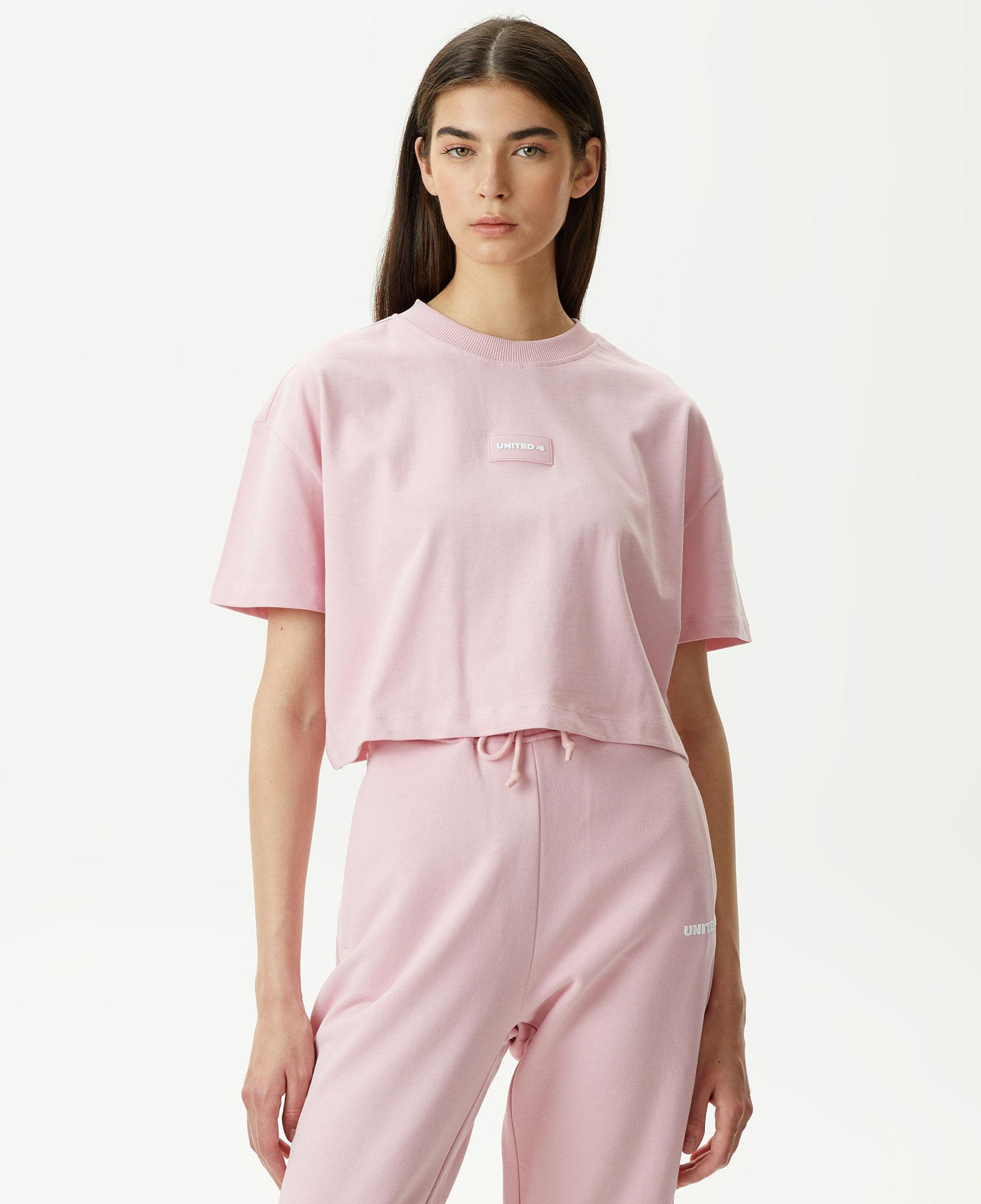 UNITED4 Classic Kadın Pembe Crop T-Shirt