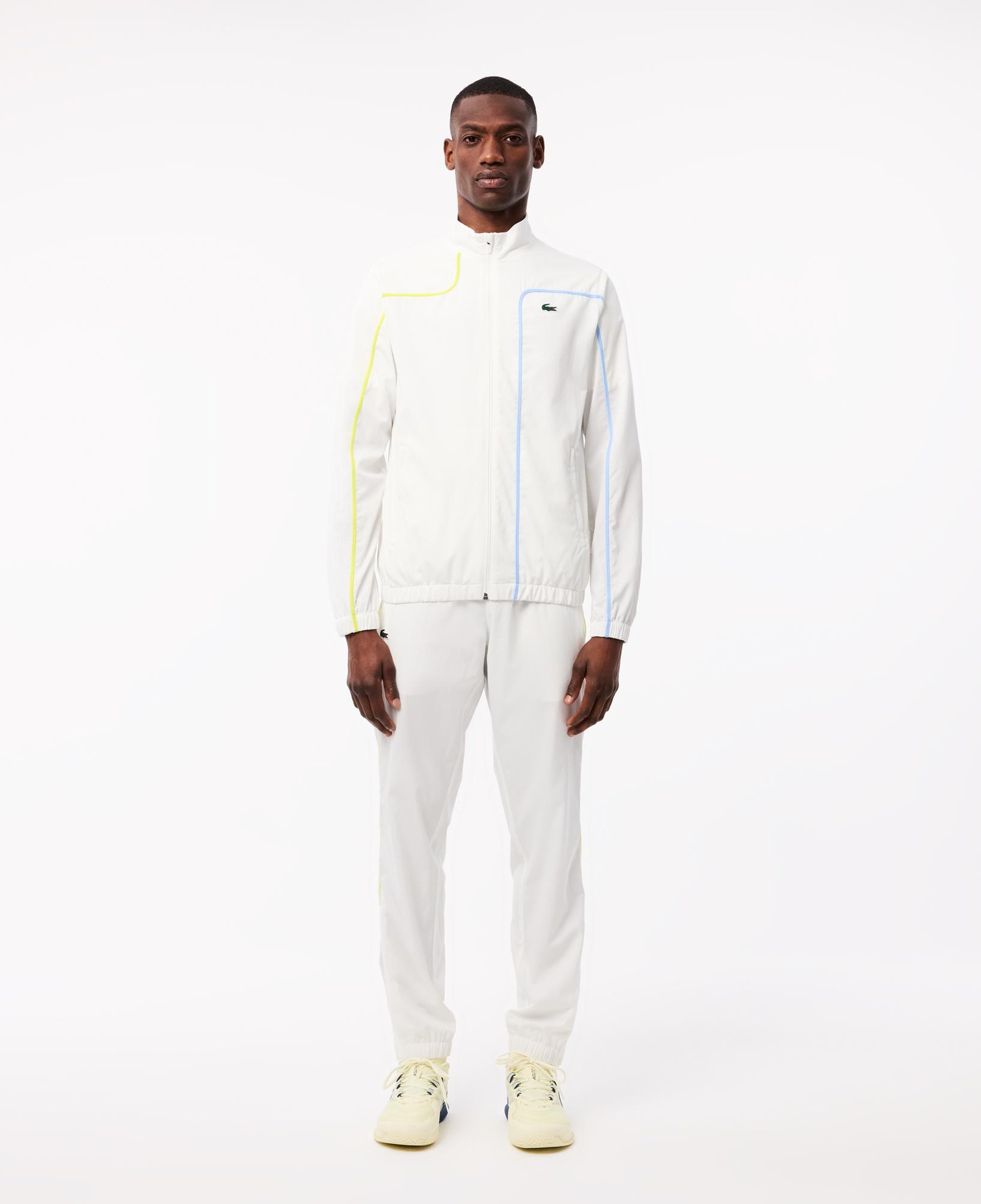 Lacoste Erkek Regular Fit Fermuarlı Yaka Renk Bloklu Beyaz Eşofman Takımı