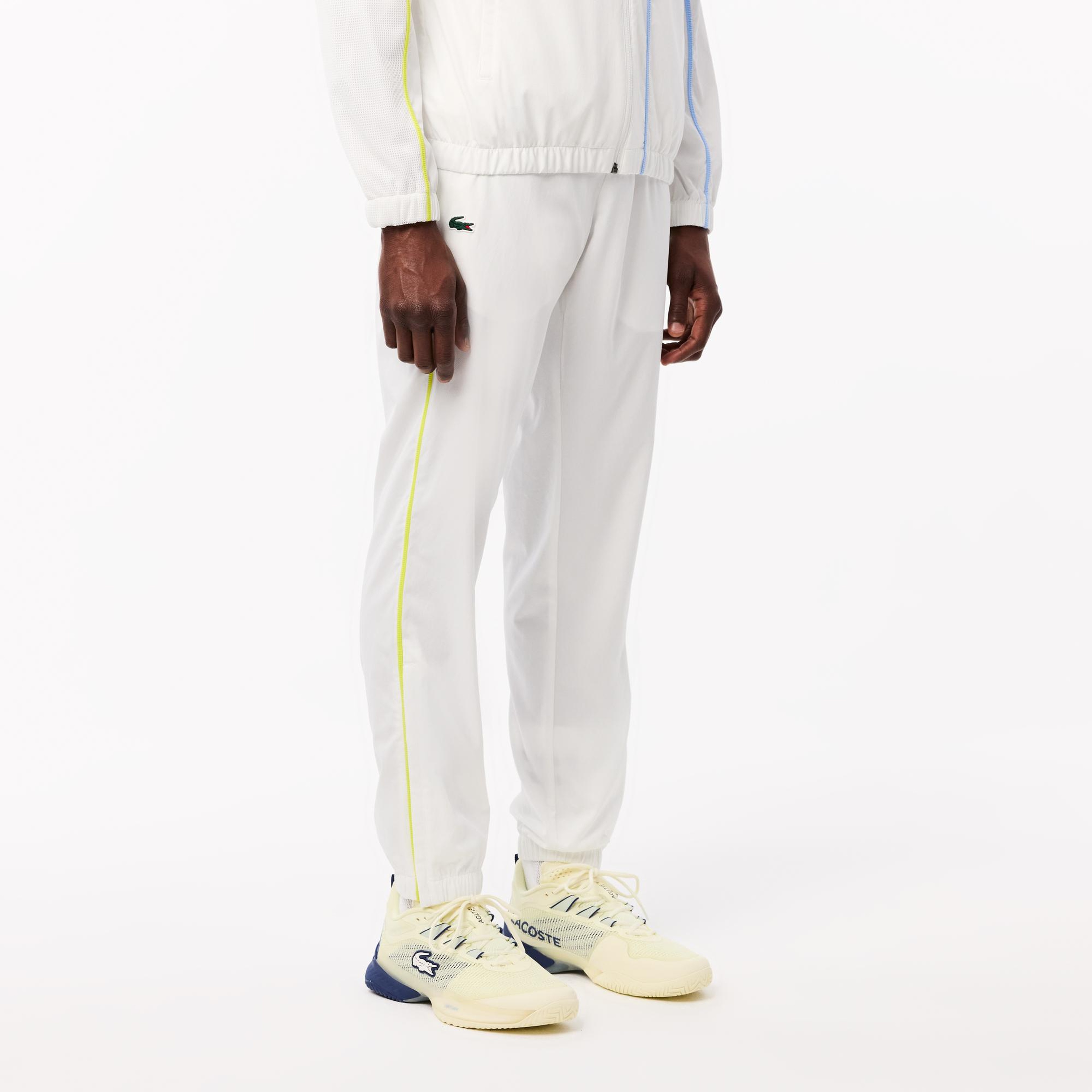 Lacoste Erkek Regular Fit Fermuarlı Yaka Renk Bloklu Beyaz Eşofman Takımı