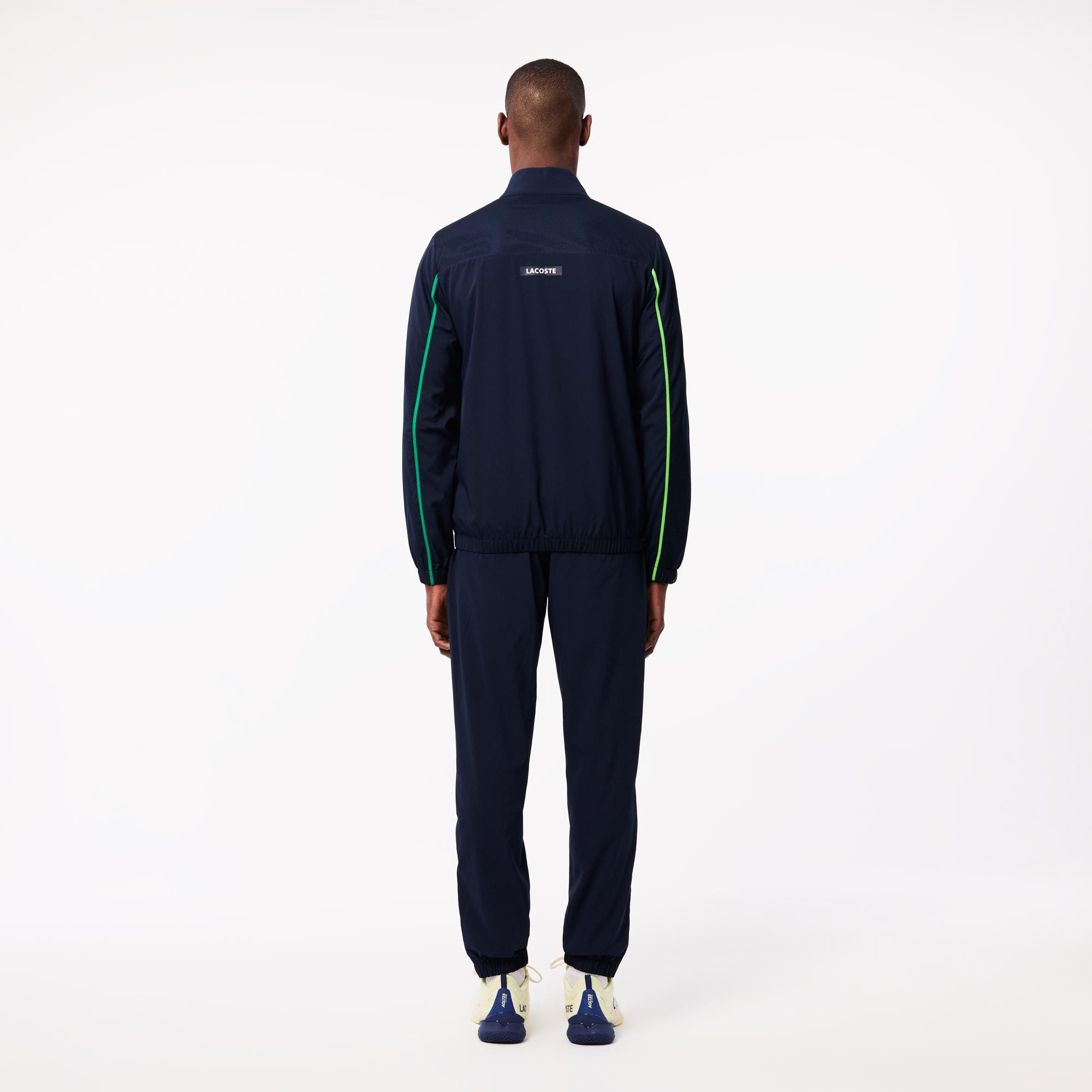 Lacoste Erkek Regular Fit Fermuarlı Yaka Renk Bloklu Lacivert Eşofman Takımı