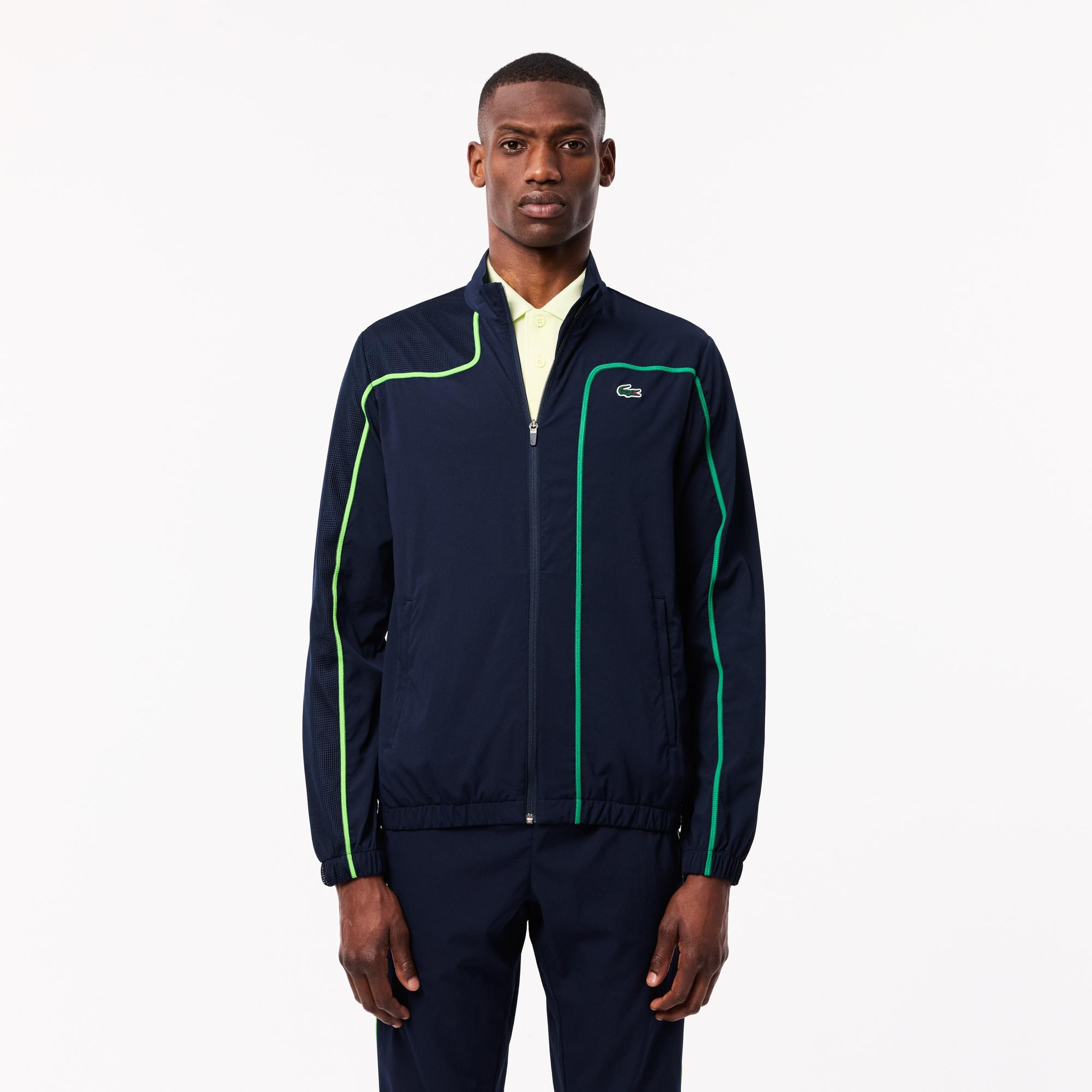Lacoste Erkek Regular Fit Fermuarlı Yaka Renk Bloklu Lacivert Eşofman Takımı