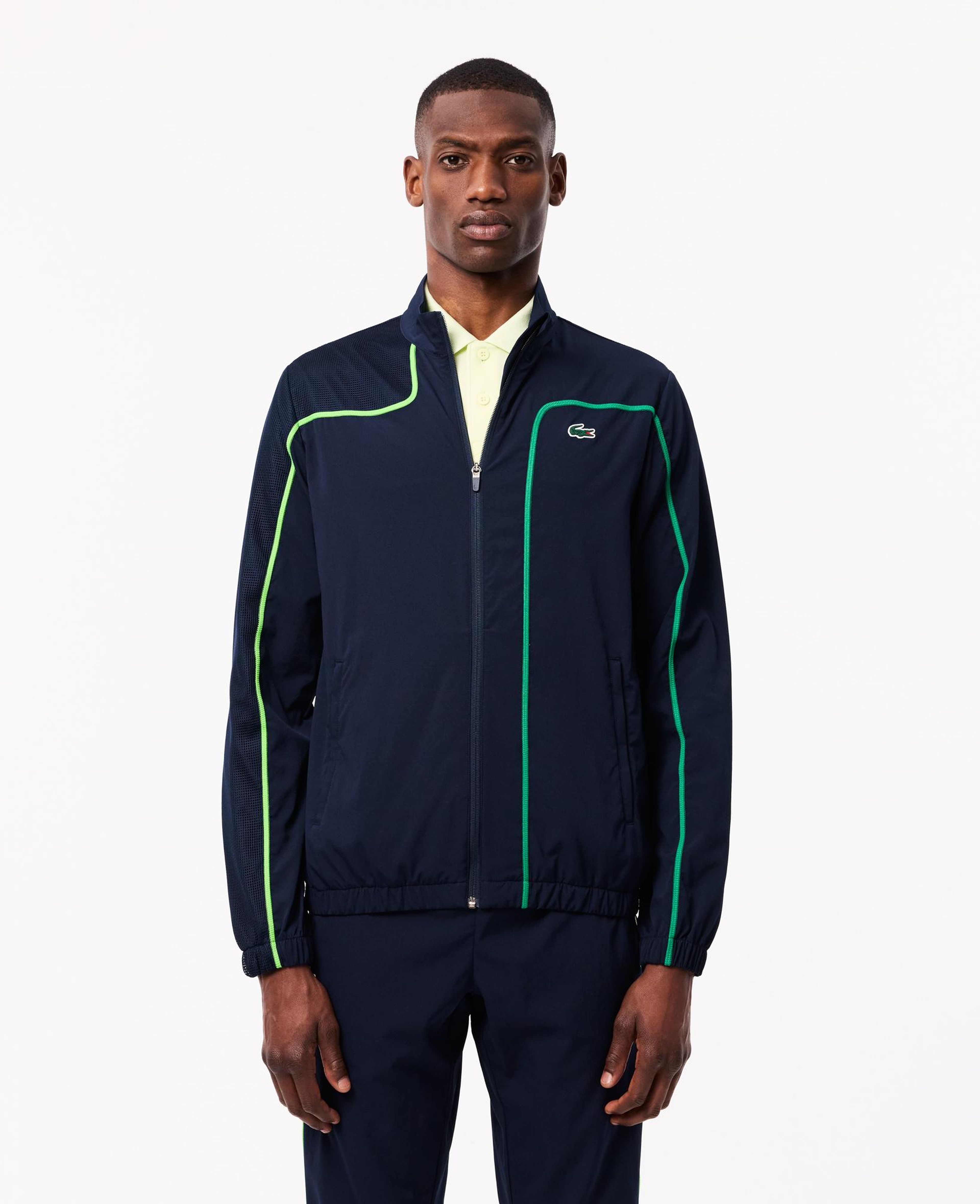 Lacoste Erkek Regular Fit Fermuarlı Yaka Renk Bloklu Lacivert Eşofman Takımı