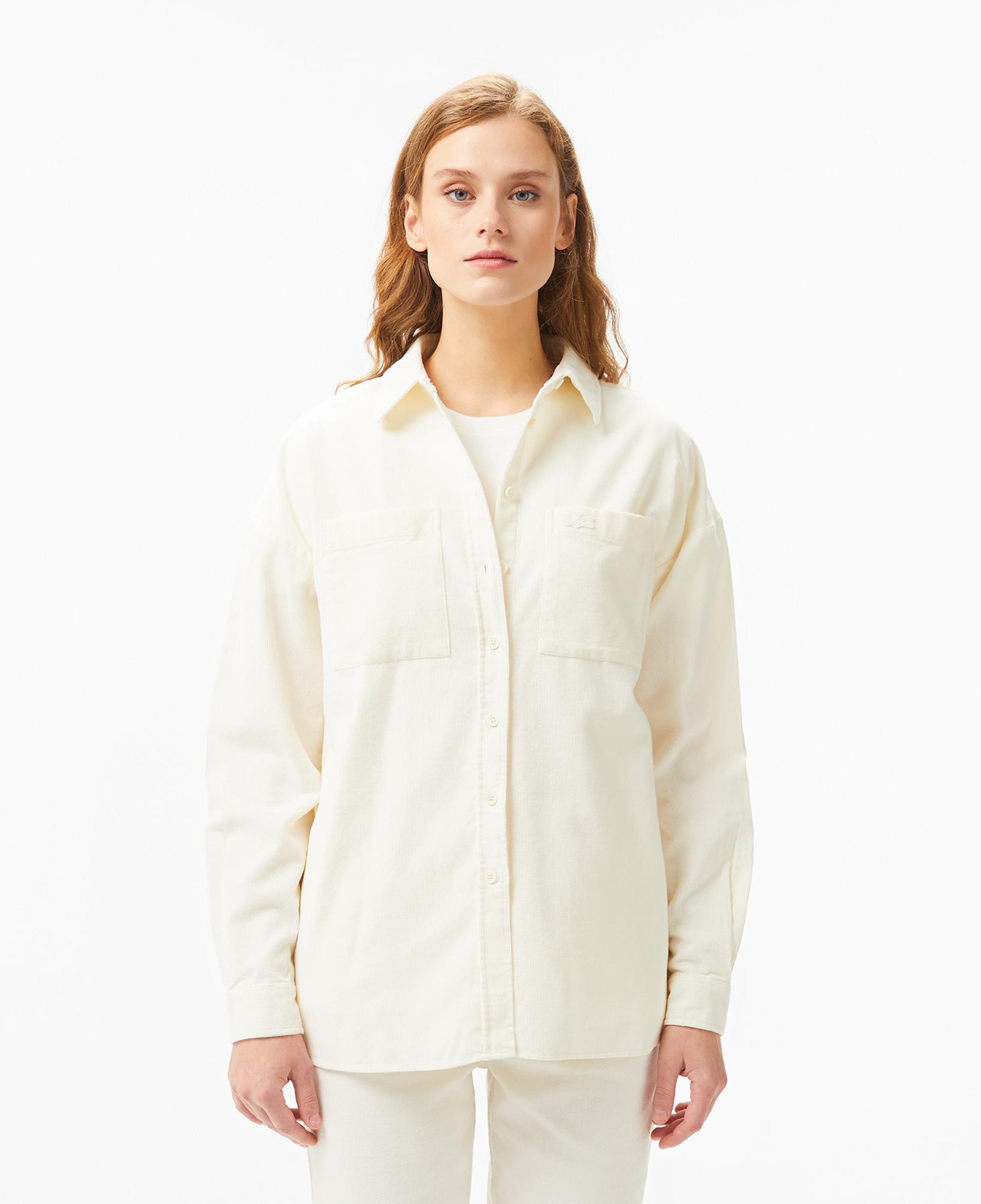 Kadın Relaxed Fit Krem Gömlek