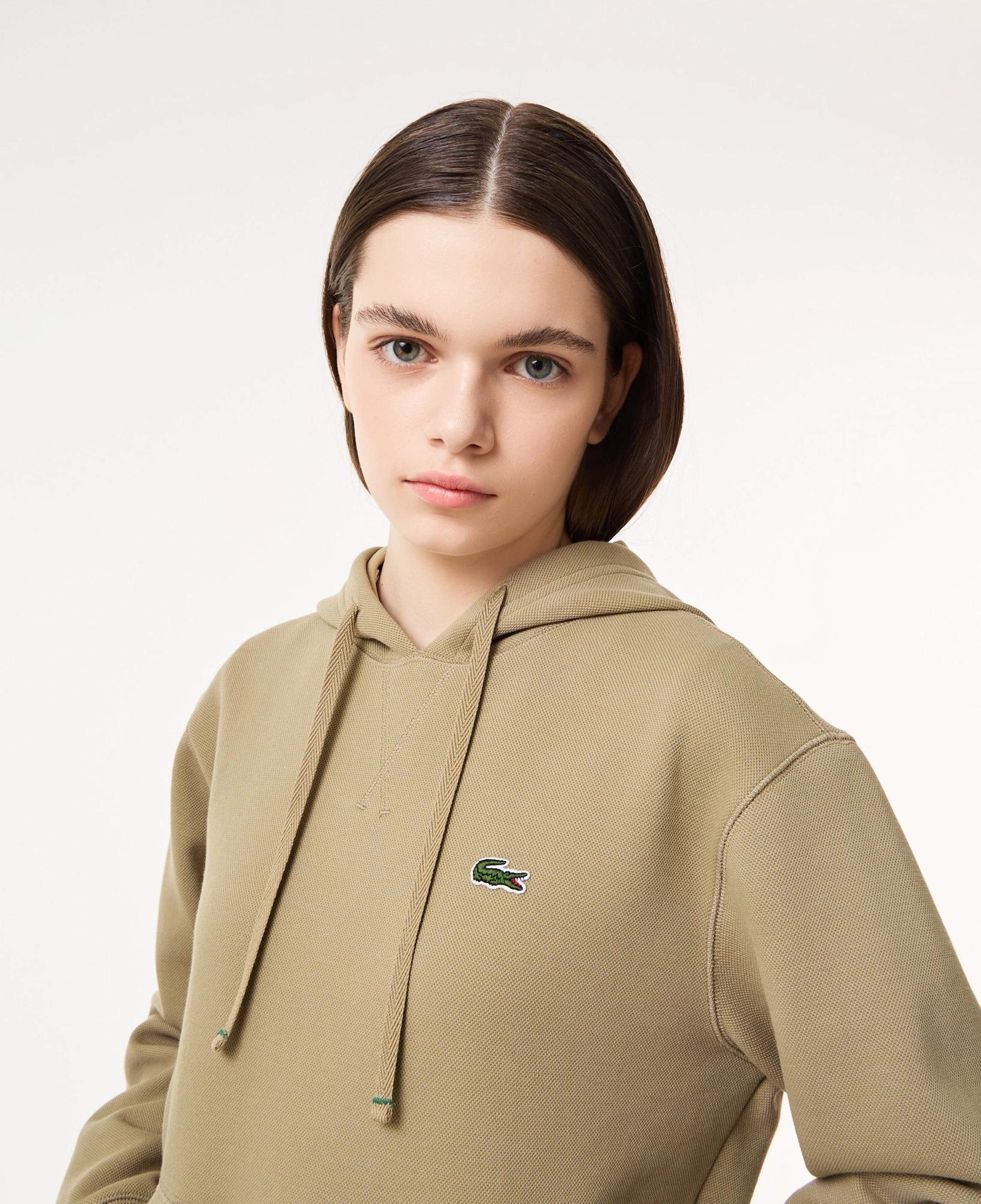 Lacoste Regular Fit Kapüşonlu Kadın Kahverengi Sweatshirt