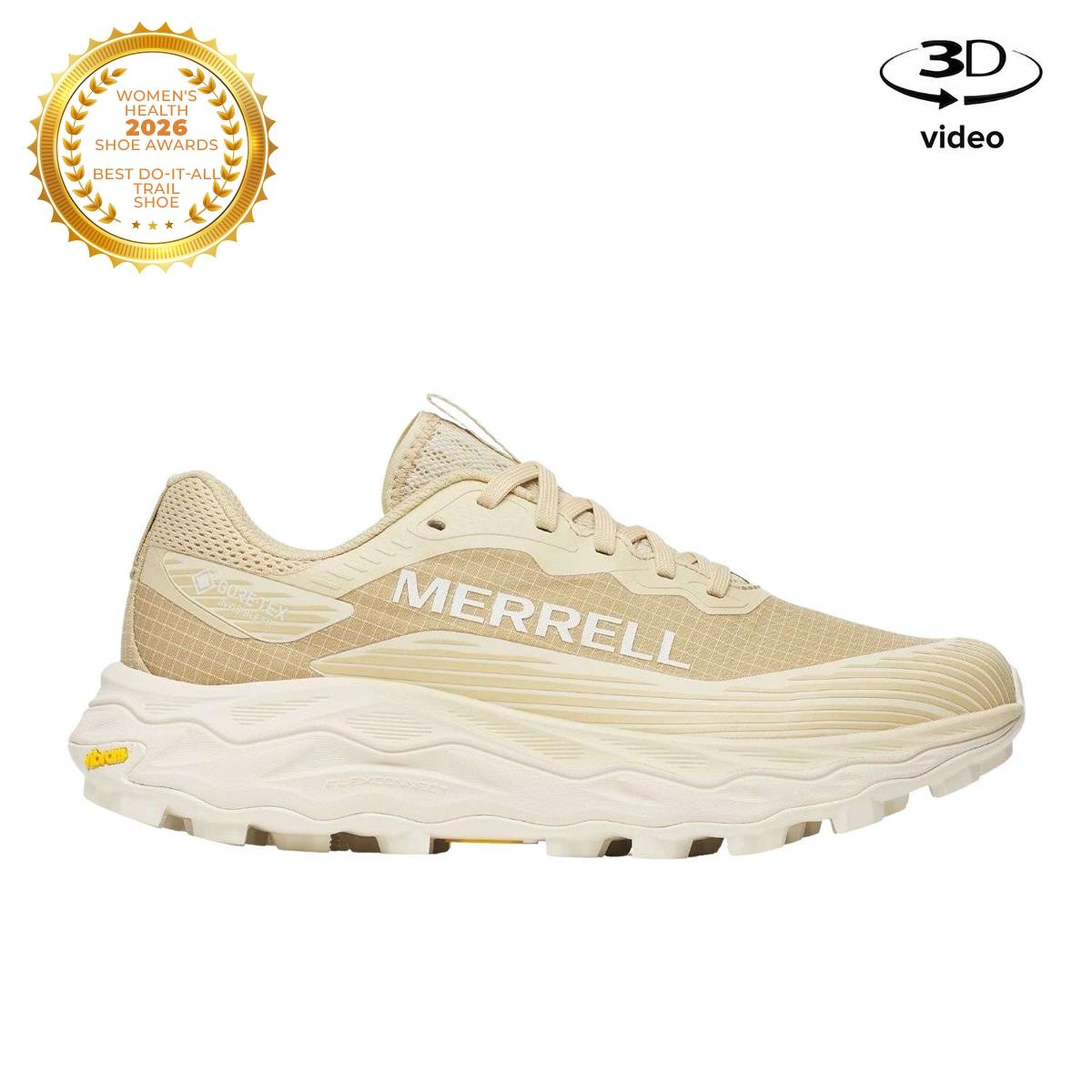 Merrell Agility Peak 6 Gore-Tex Kadın Bej Patika Koşusu Ayakkabısı