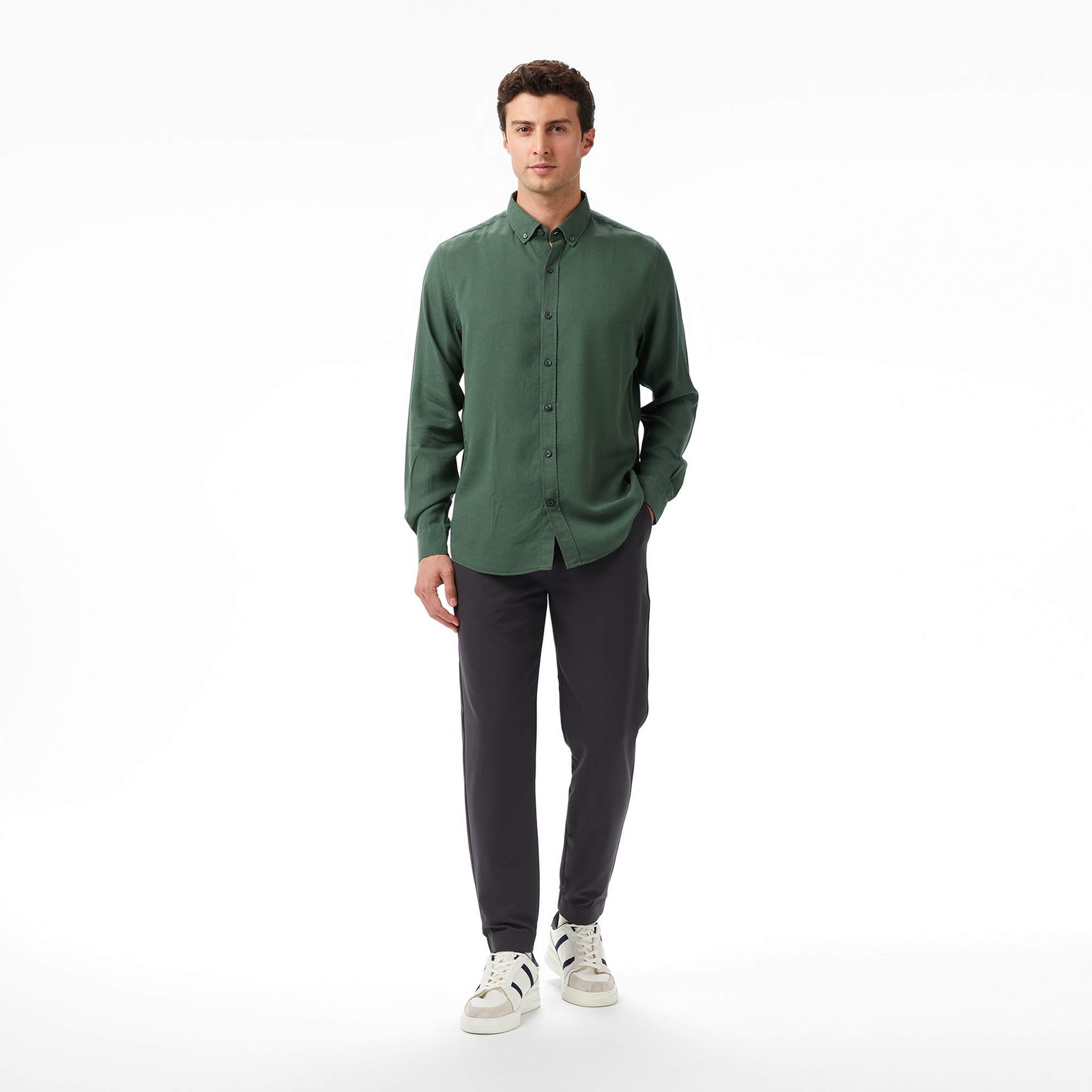 Nautica Erkek Yeşil Classic Fit Gömlek