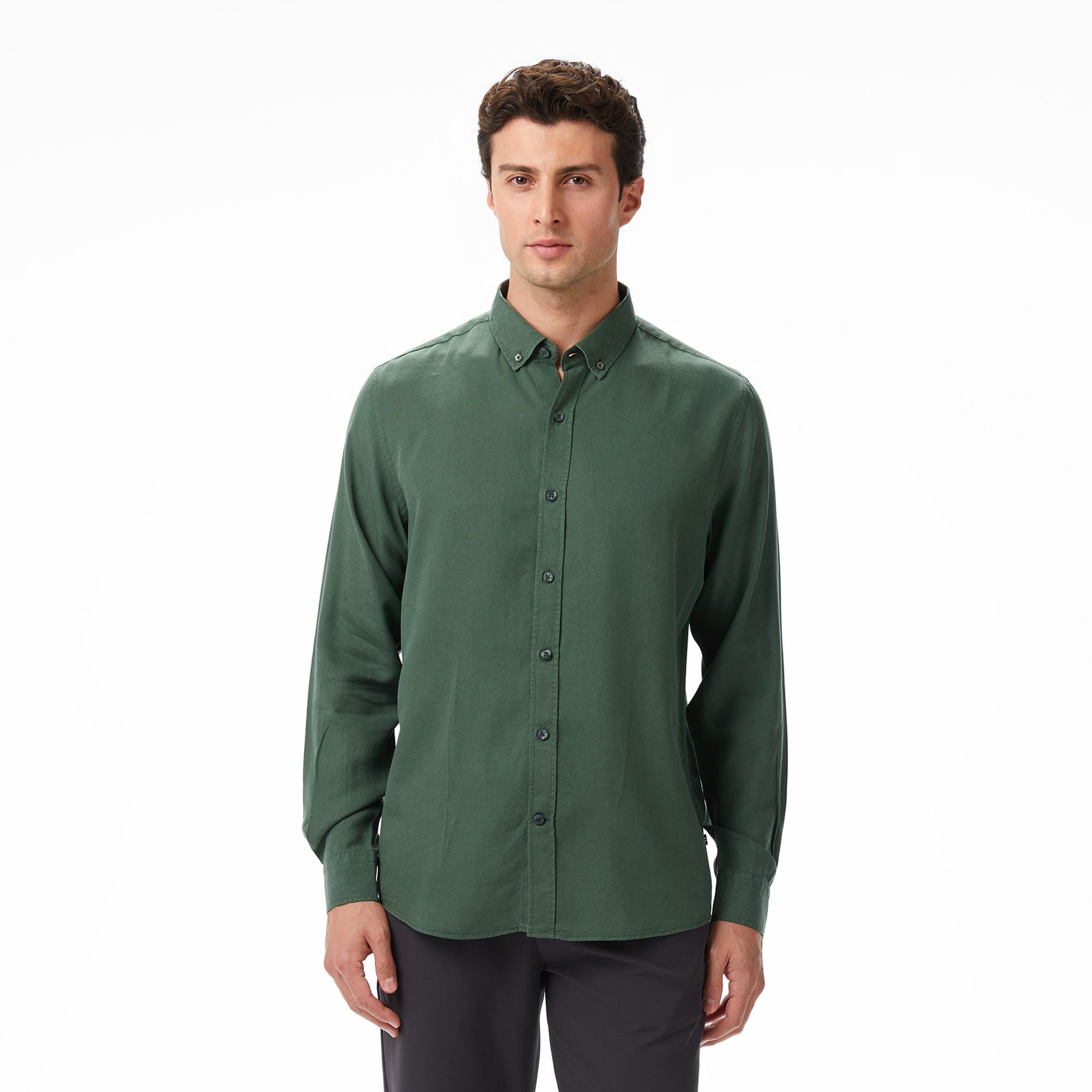 Nautica Erkek Yeşil Classic Fit Gömlek