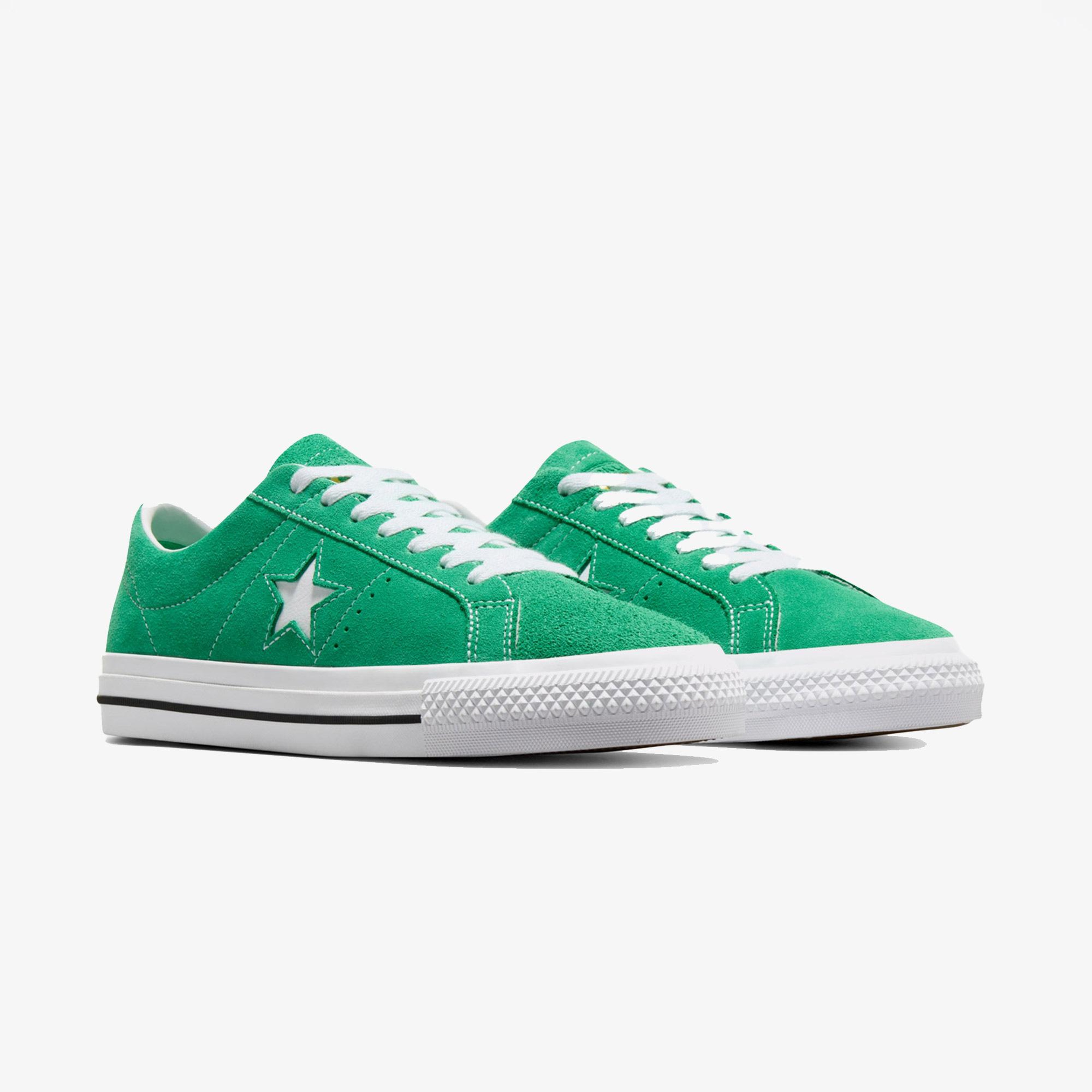 Converse One Star Pro Unisex Yeşil Süet Deri Sneaker