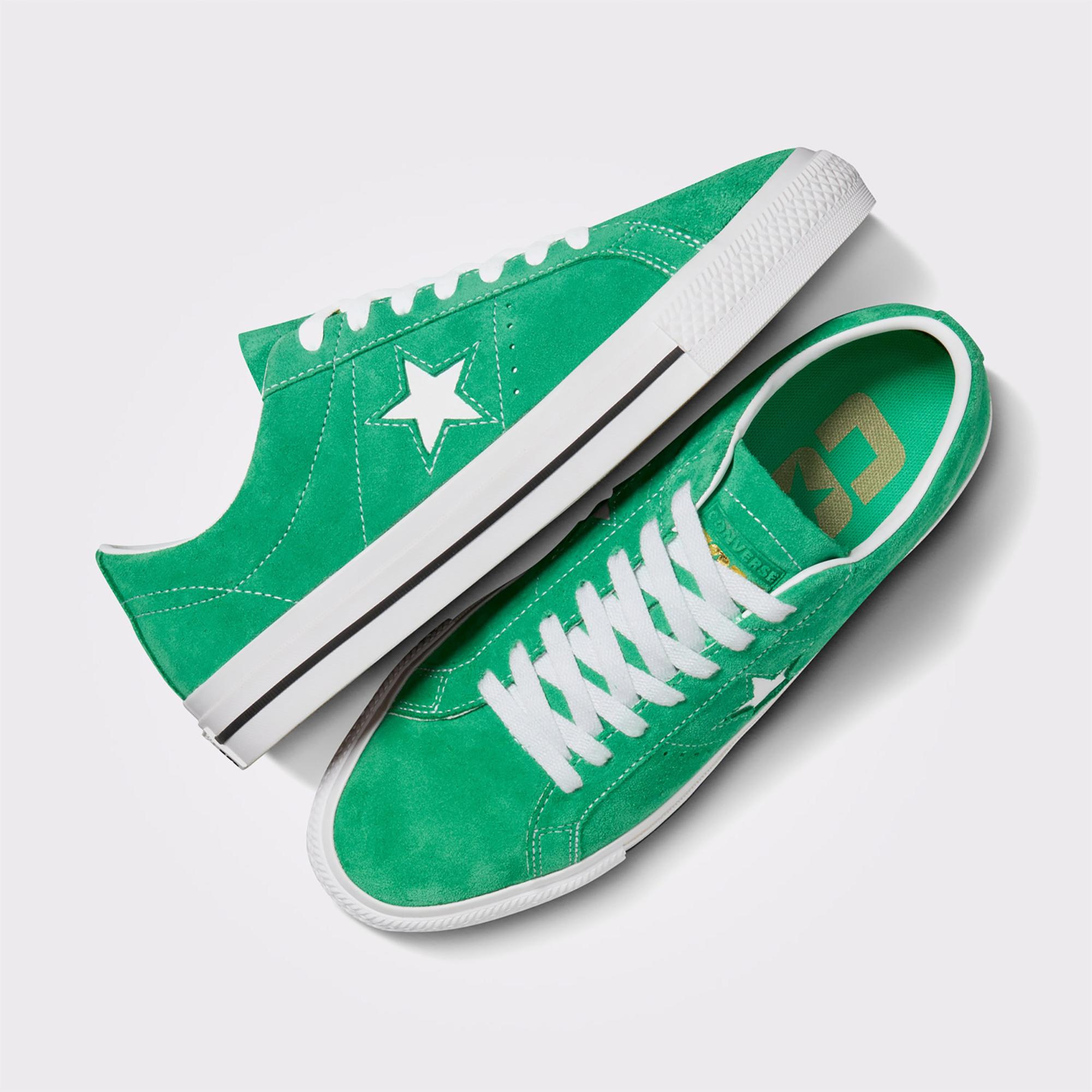 Converse One Star Pro Unisex Yeşil Süet Deri Sneaker