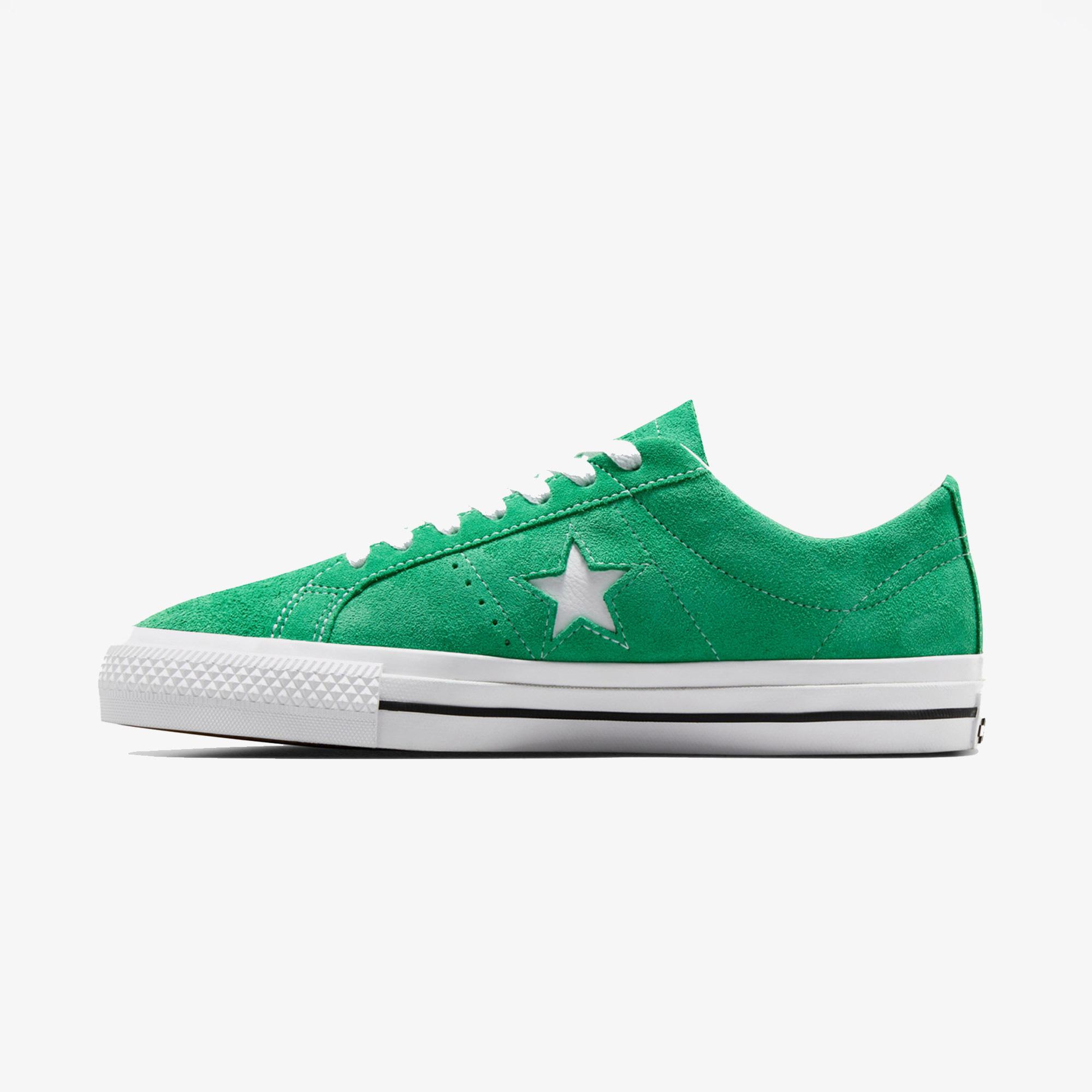 Converse One Star Pro Unisex Yeşil Süet Deri Sneaker