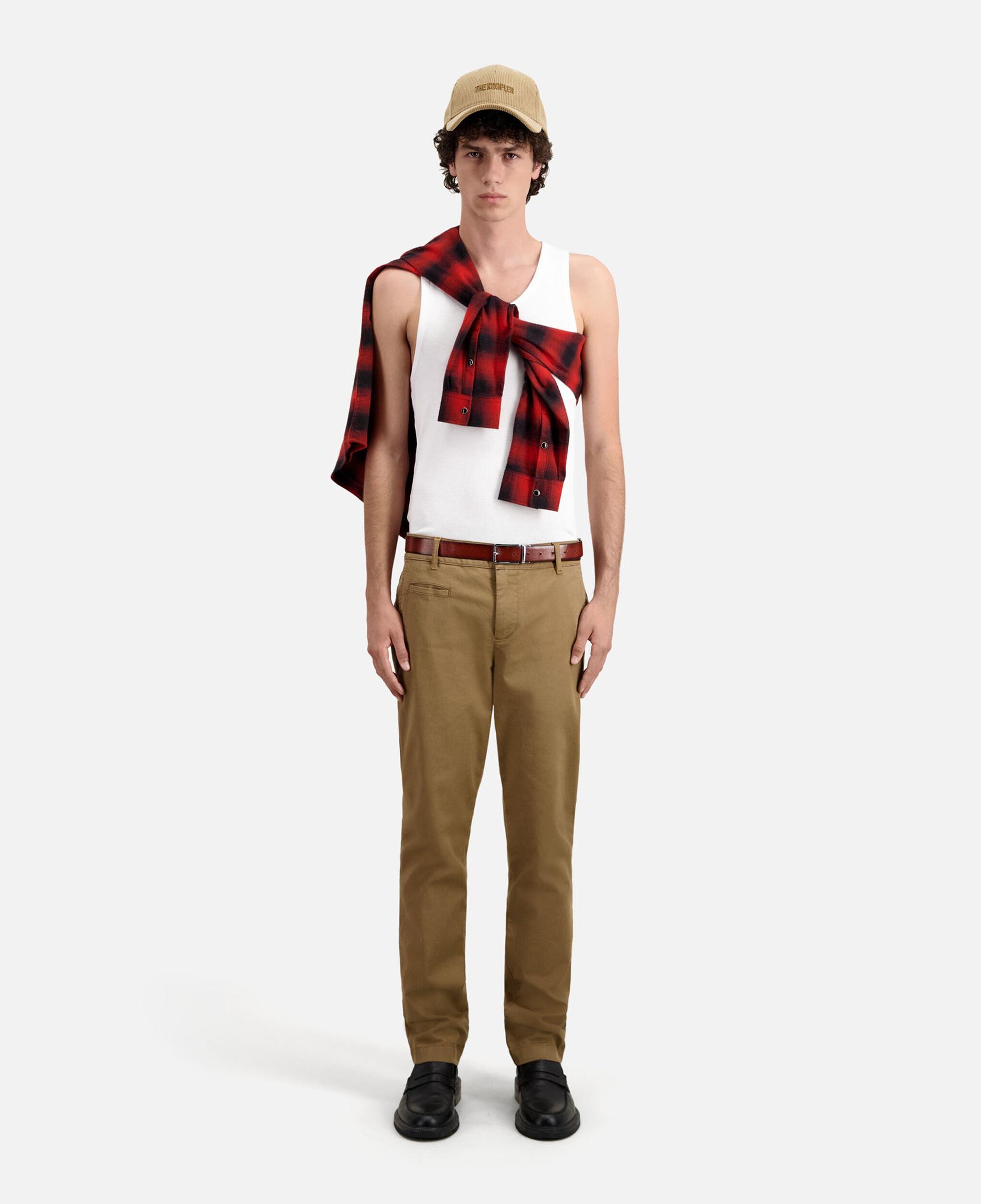 Erkek Straight Fit Bej Pantolon